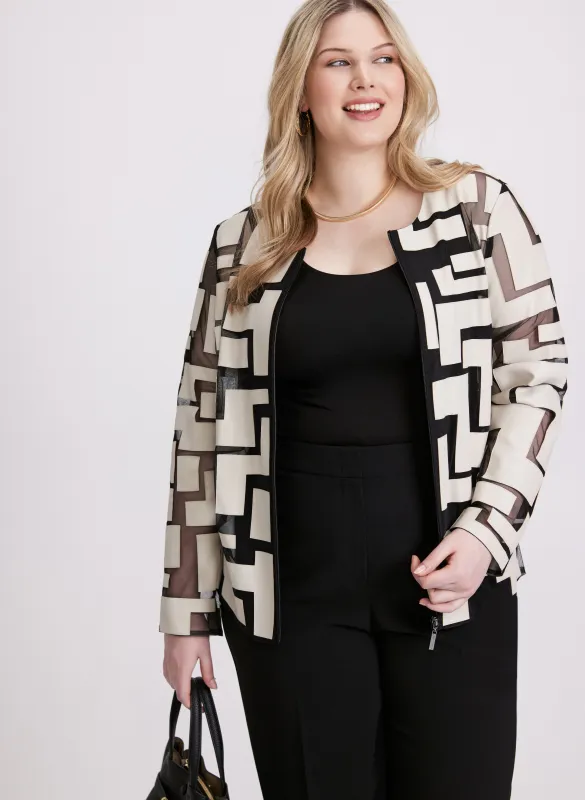 Joseph Ribkoff - Geometric Print Jacket made by Laura