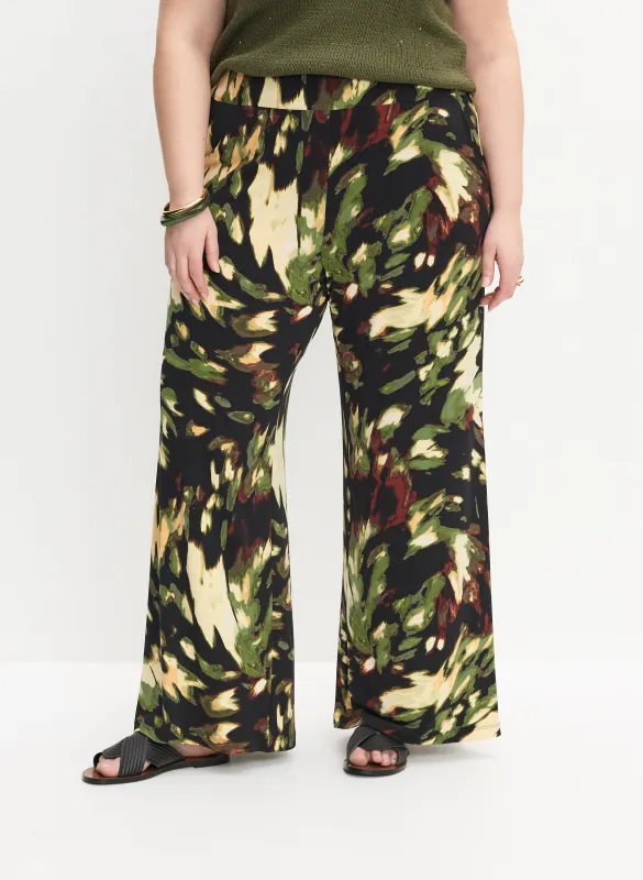 Melanie Lyne - Abstract Wide-Leg Pants sold by Laura