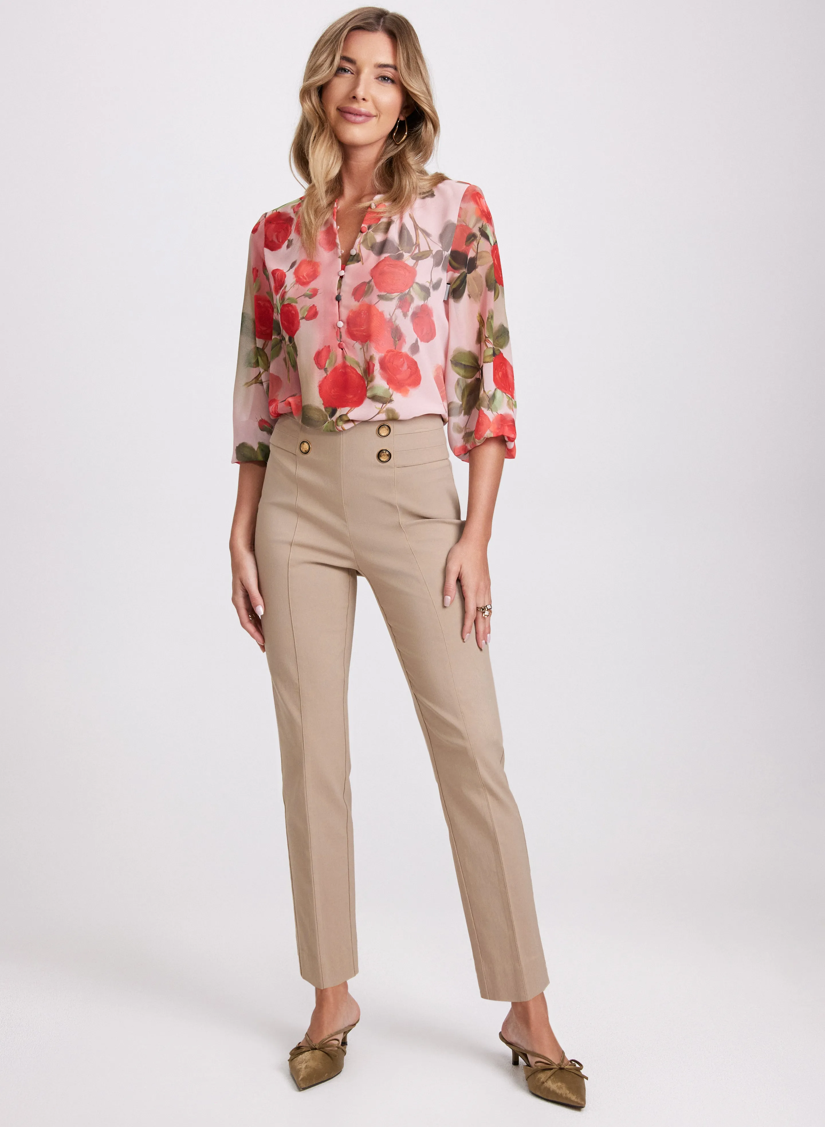 Sofia Slim-Leg Pants - Short sold by Laura product image thumbnail 4