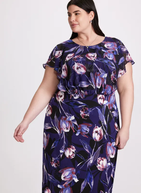 Floral Flutter Sleeve Dress sold by Laura