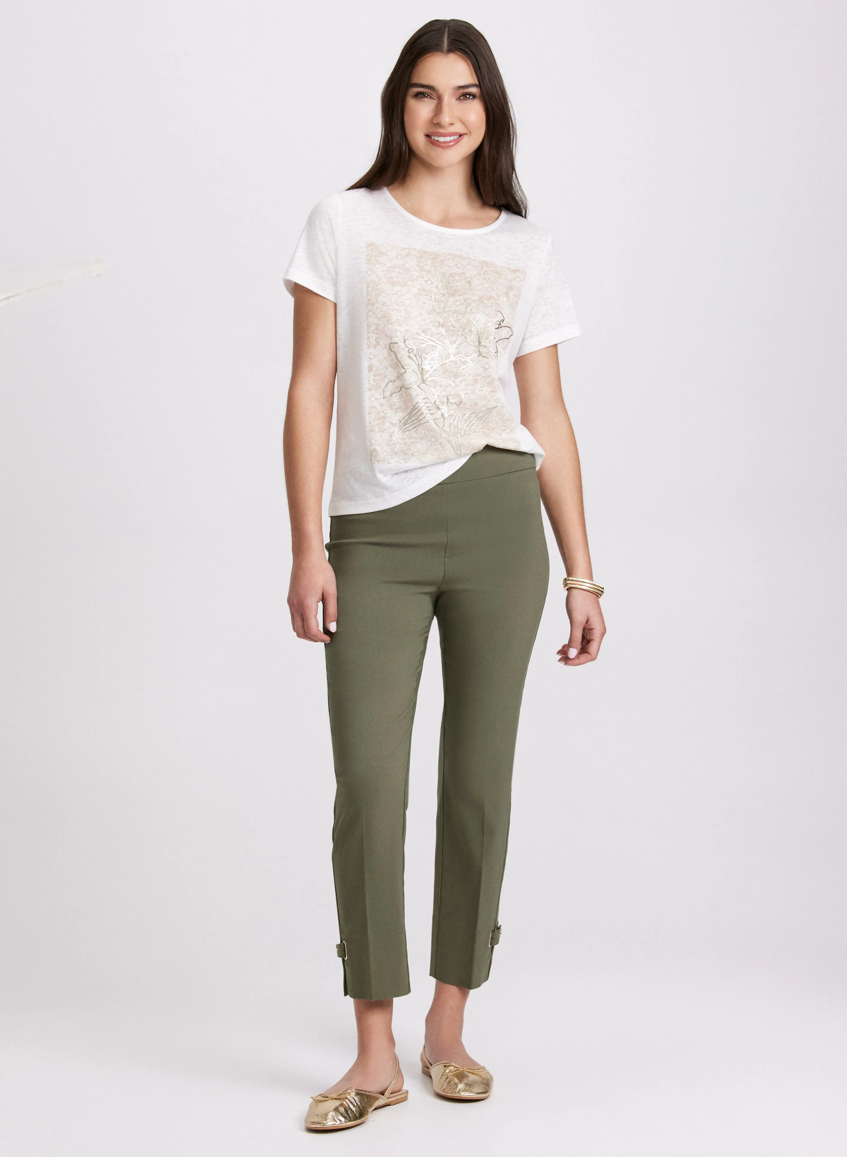 Sofia Slim-Leg Pants - Short sold by Laura product image thumbnail 5