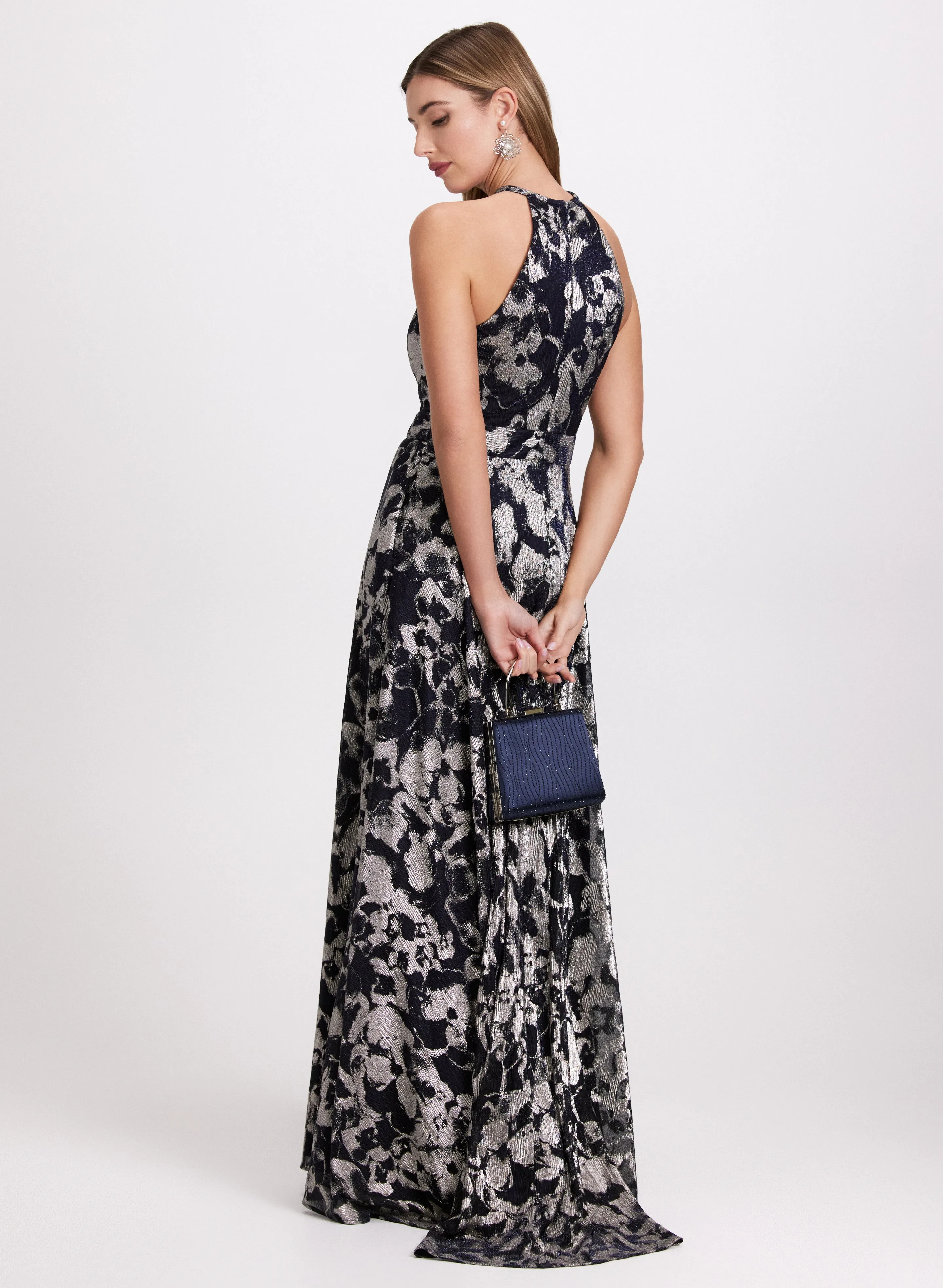 Floral Metallic Dress sold by Laura product image thumbnail 3