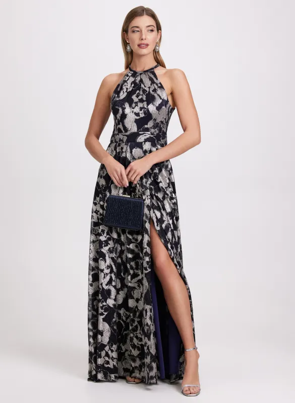 Floral Metallic Dress sold by Laura