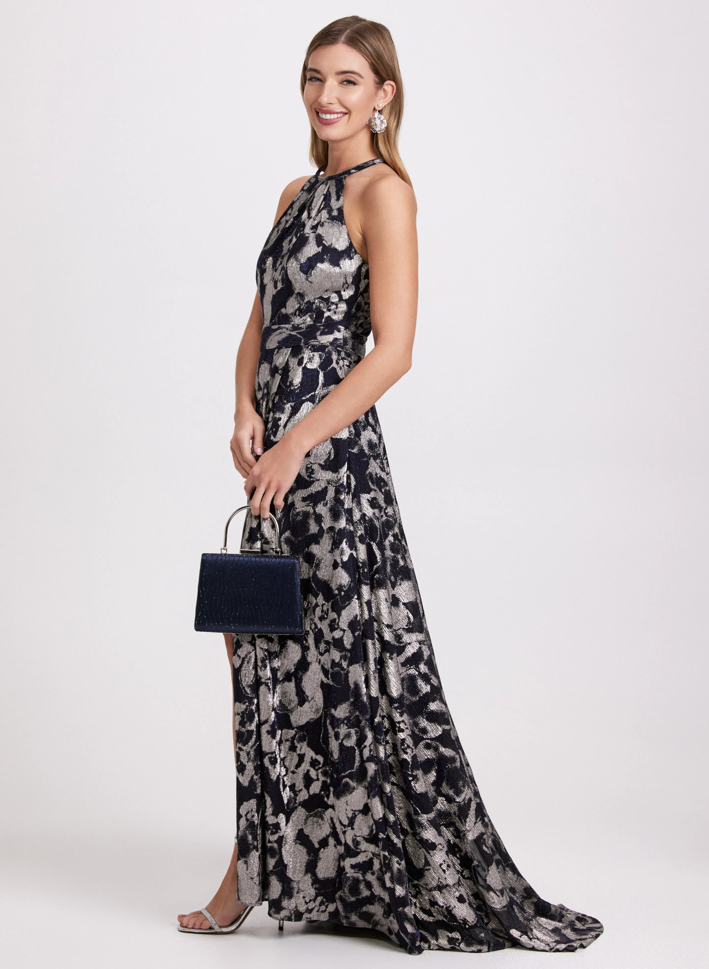 Floral Metallic Dress sold by Laura product image thumbnail 2