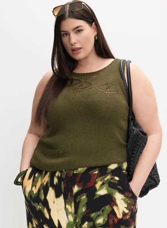 Melanie Lyne - Sleeveless Sequin Embellished Sweater sold by Laura