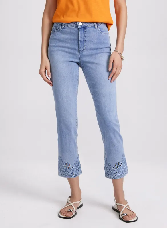 Embroidered Capri Jeans sold by Laura