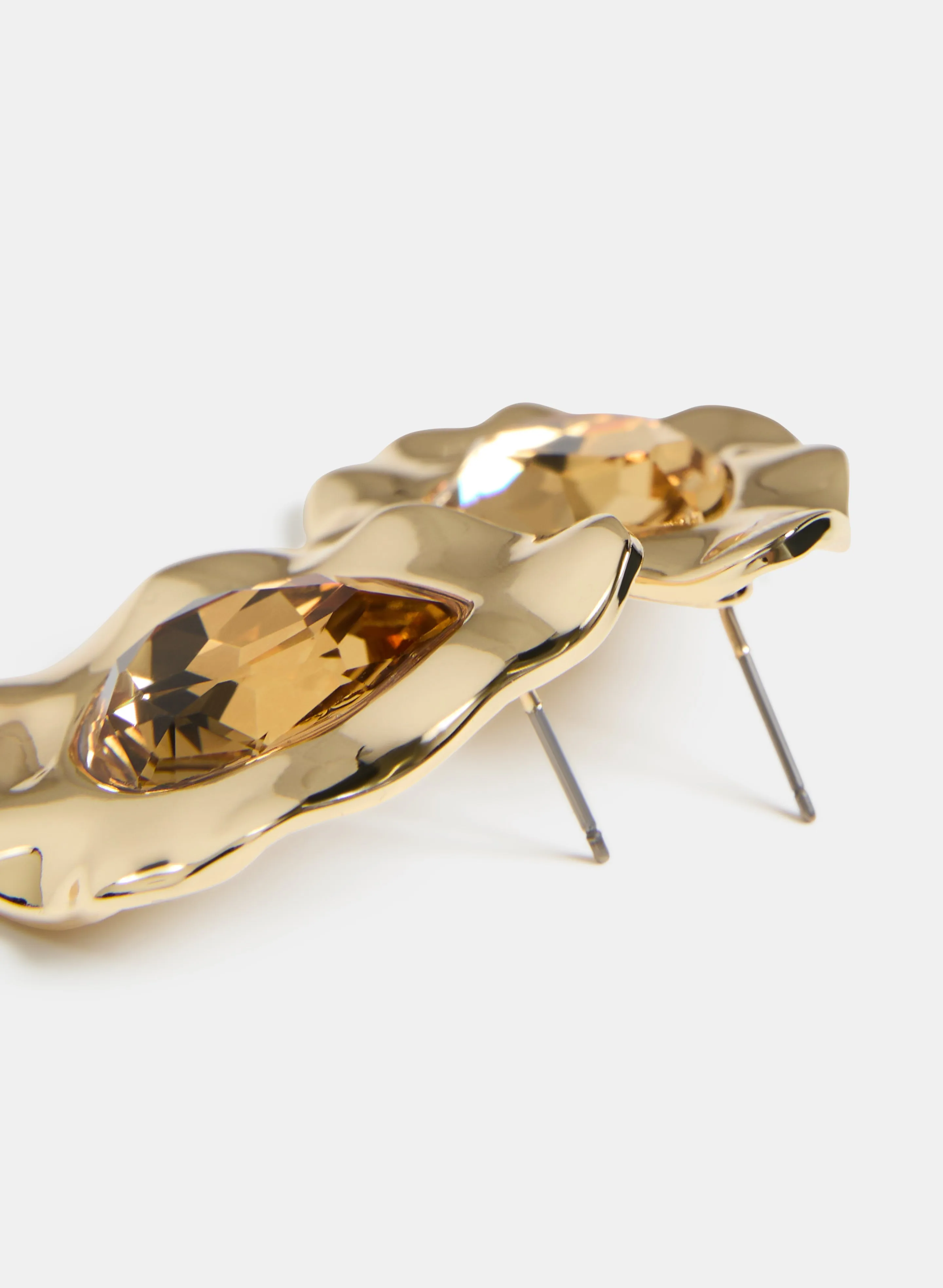 Stone Center Teardrop Stud Earrings sold by Laura product image thumbnail 2