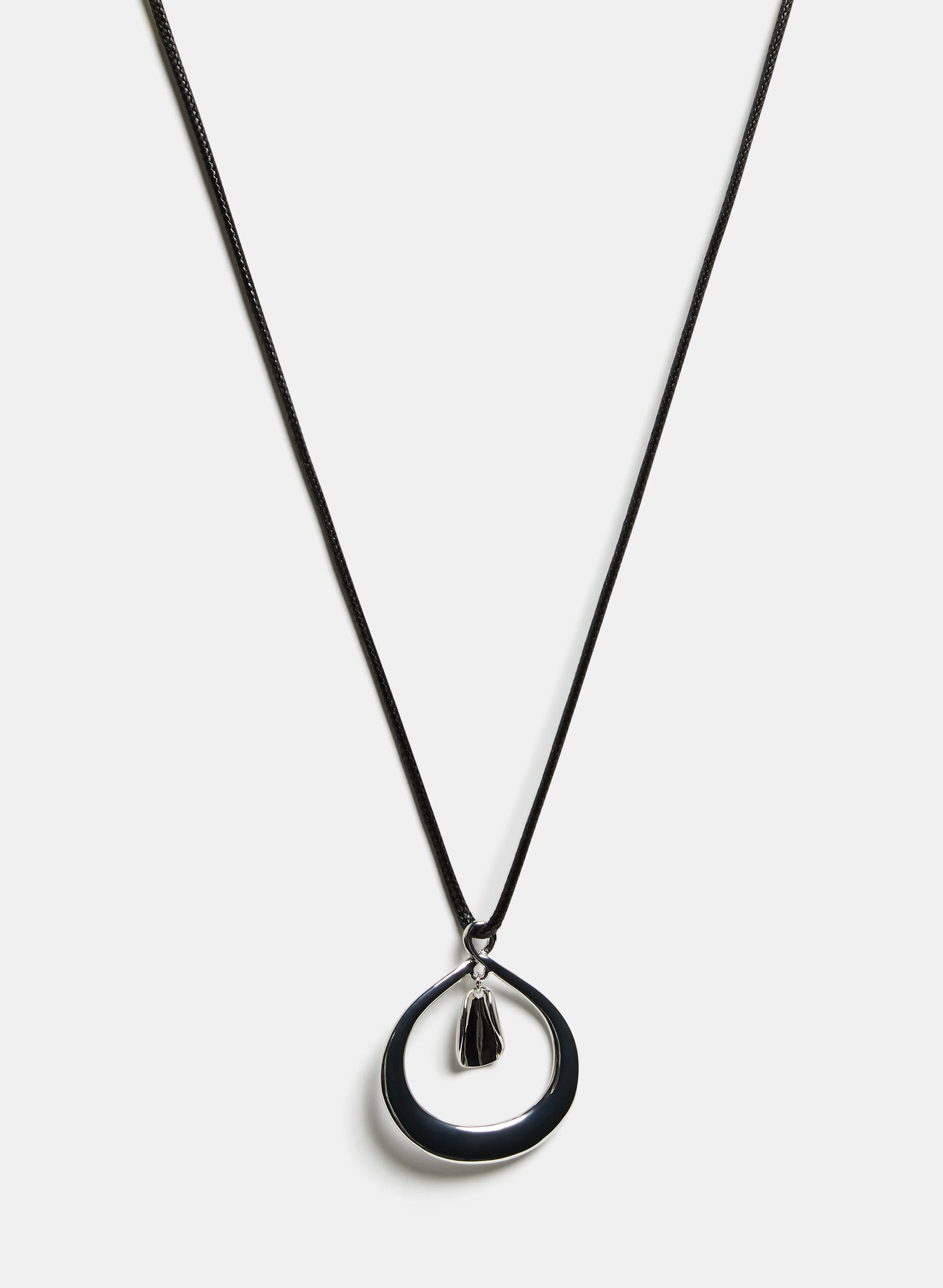 Cord Open Hoop Pendant Necklace sold by Laura