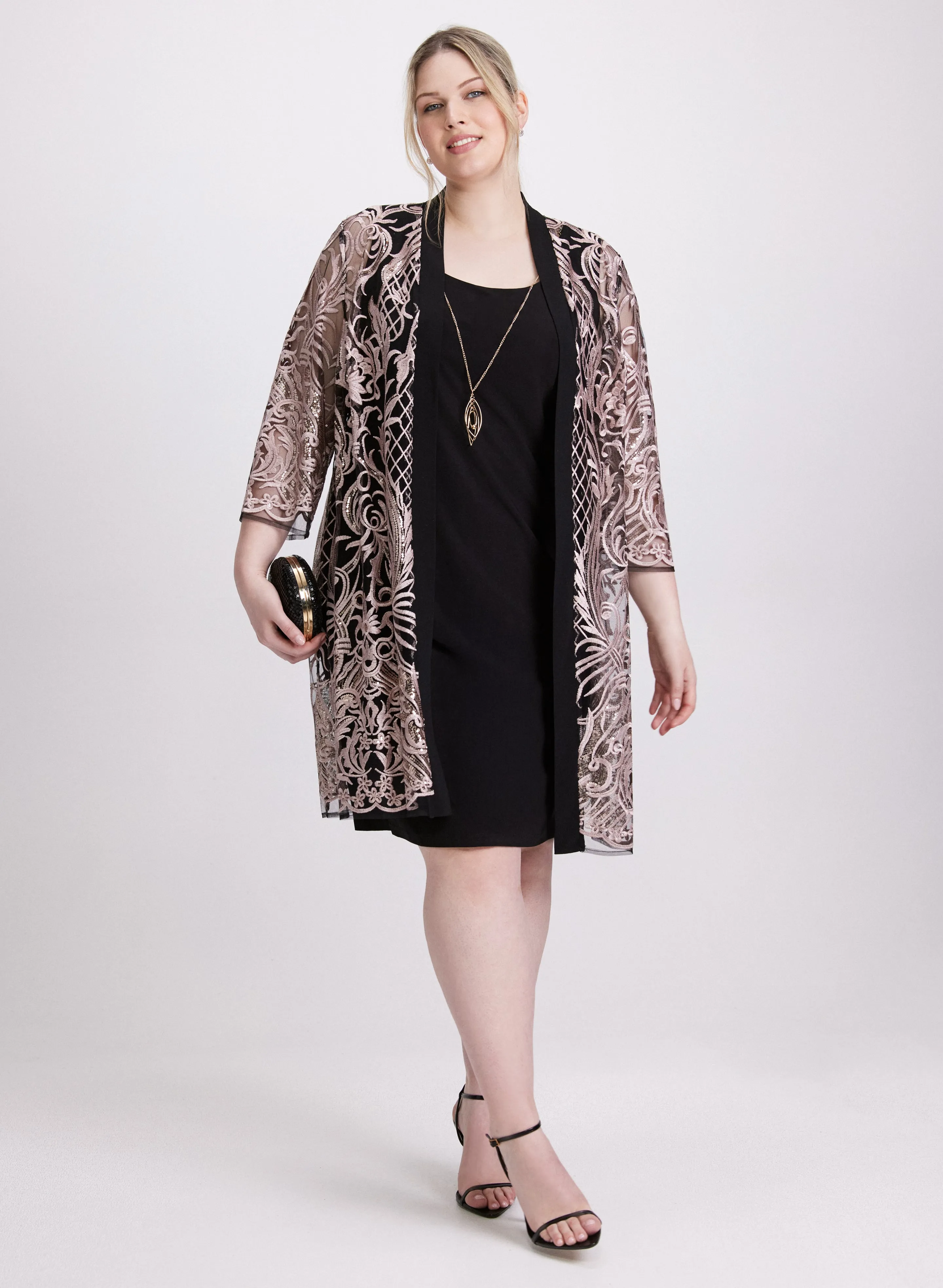 Lace Embroidered Jacket & Dress Set sold by Laura