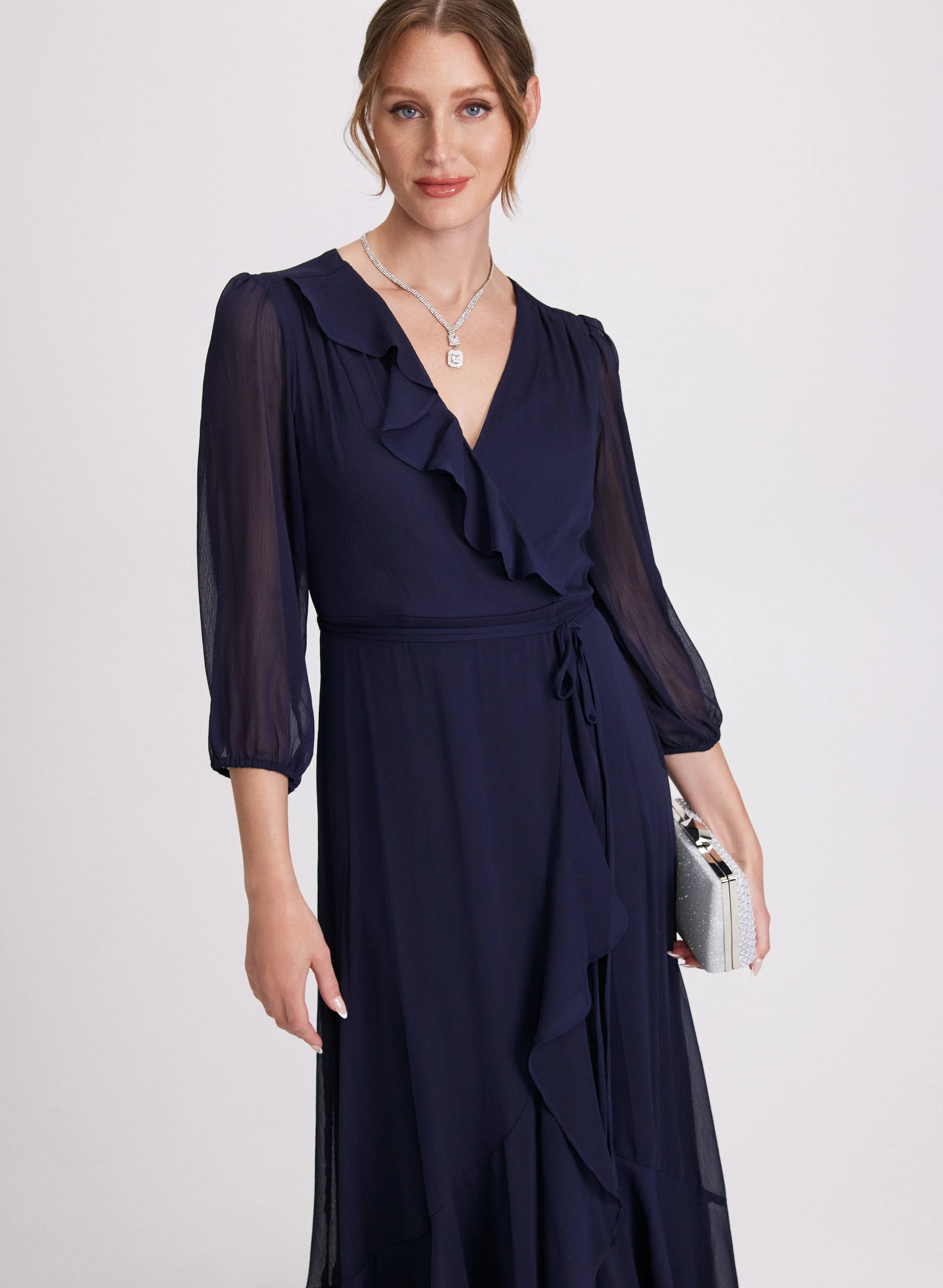 Flounce Front Chiffon Dress sold by Laura product image thumbnail 4