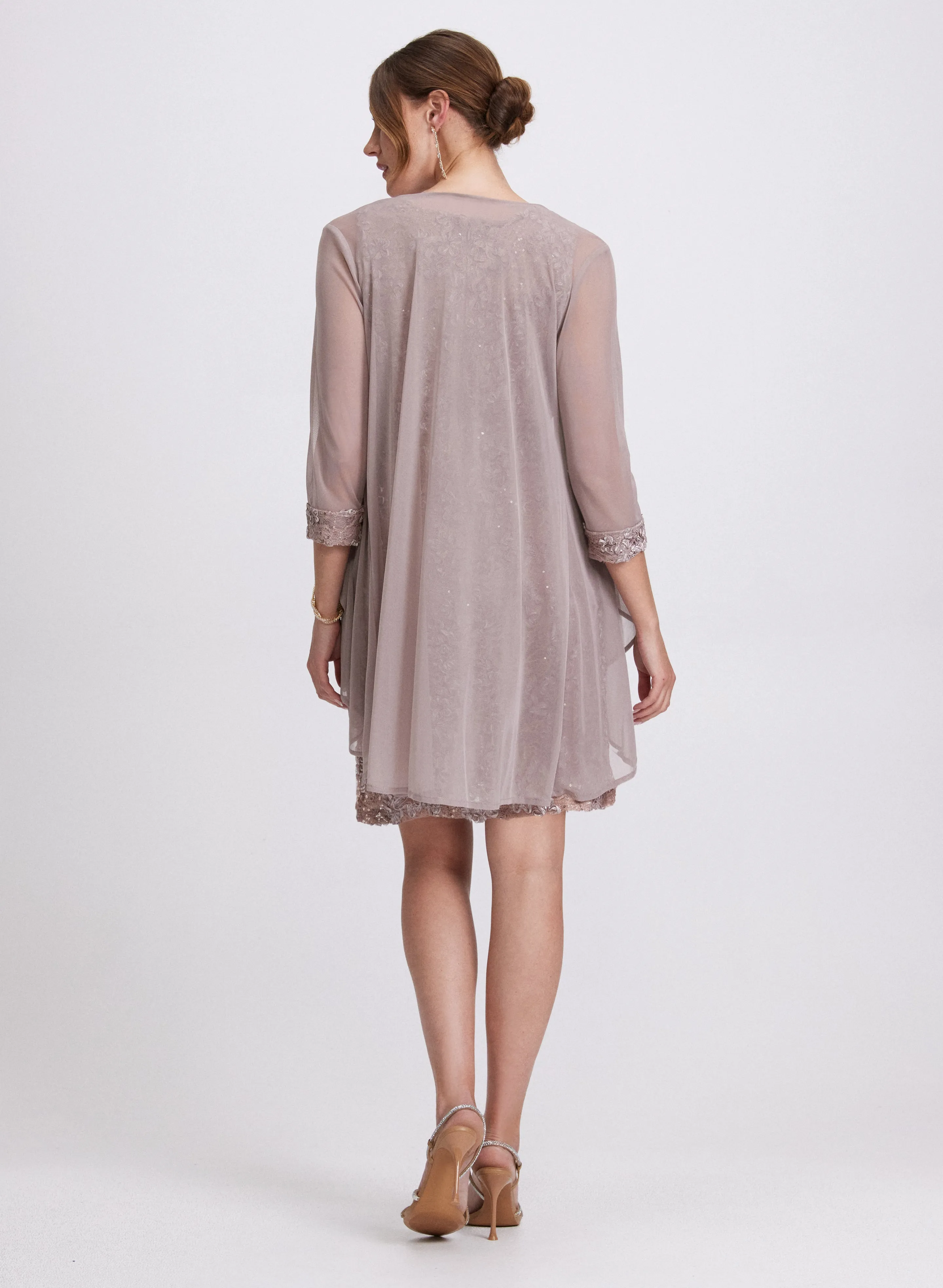 Soutache Embroidered Dress & Jacket Set sold by Laura product image thumbnail 3