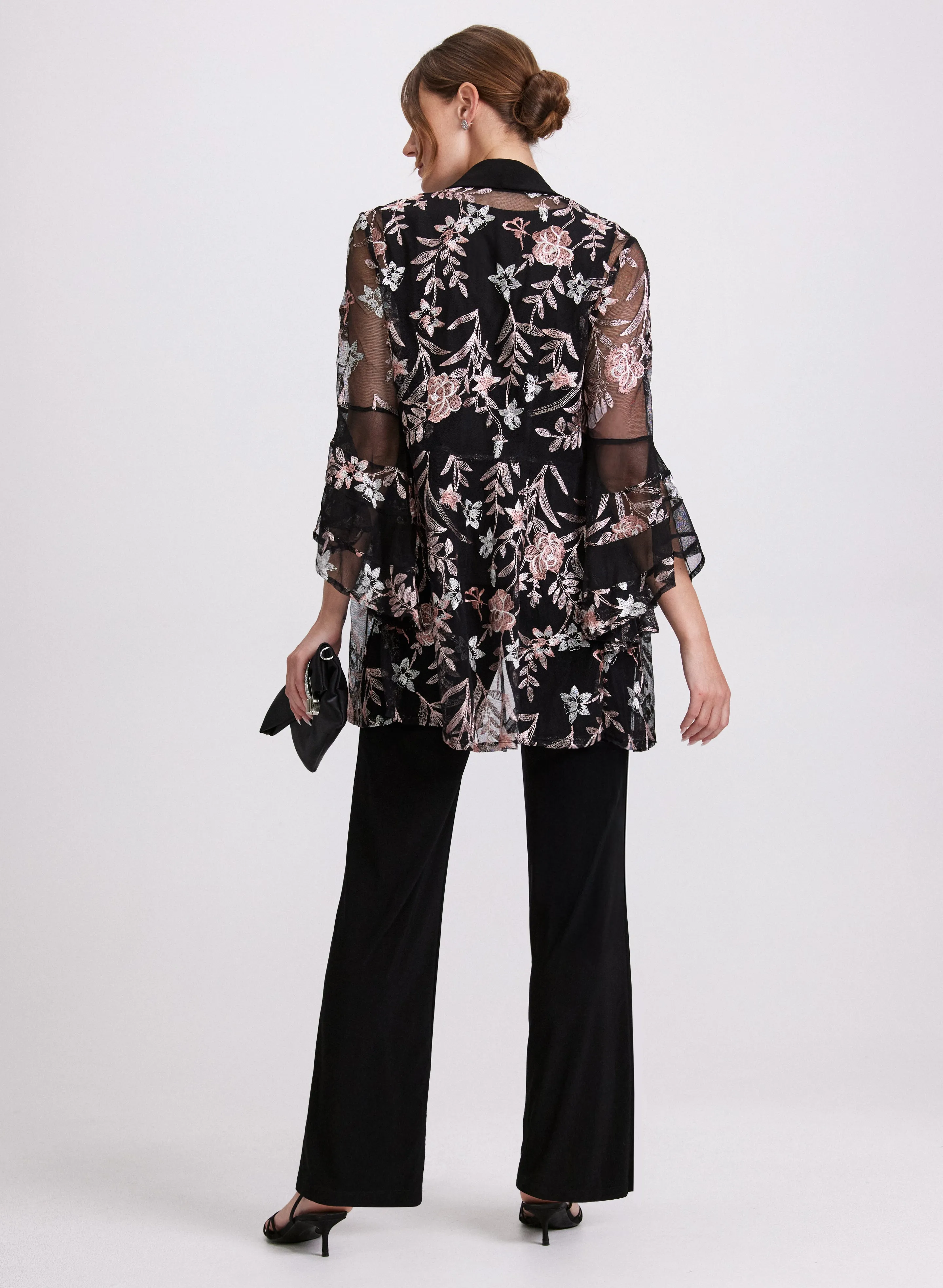 Floral Embroidered Jacket, Top & Pants Set sold by Laura product image thumbnail 3