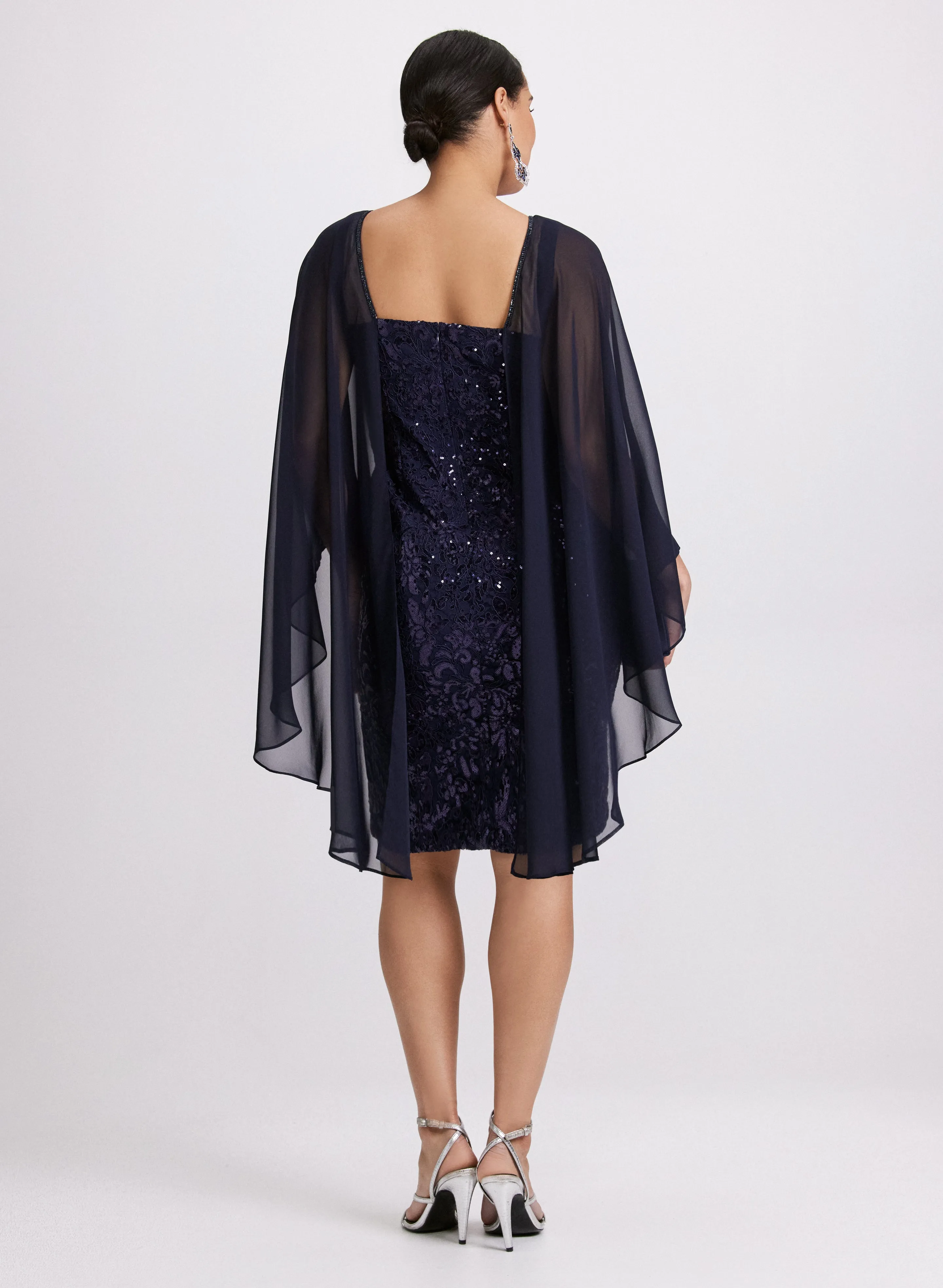 Layered Capelet Dress sold by Laura product image thumbnail 4