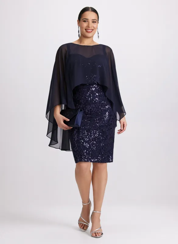 Layered Capelet Dress sold by Laura