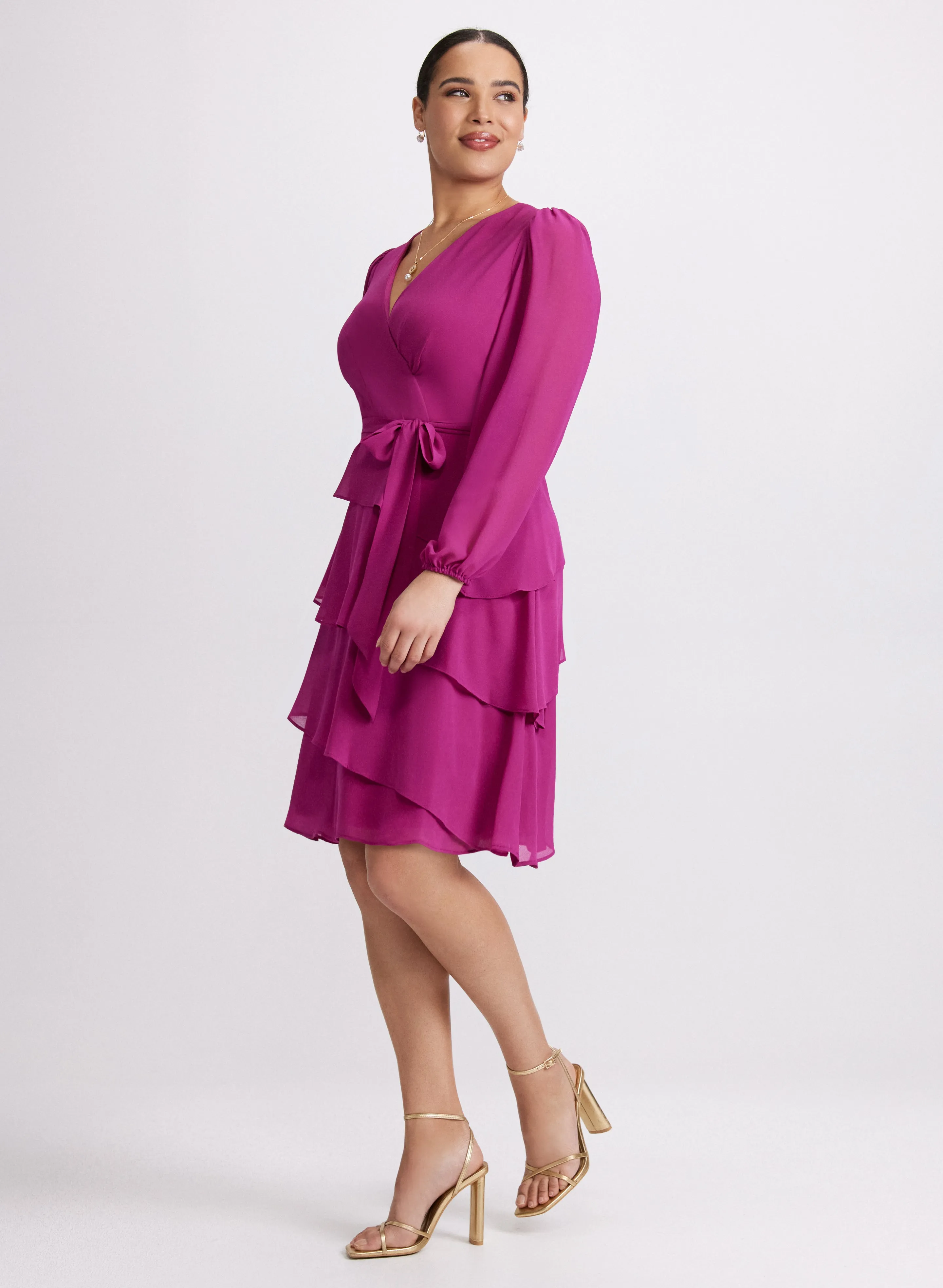 Tiered Chiffon Dress sold by Laura product image thumbnail 3