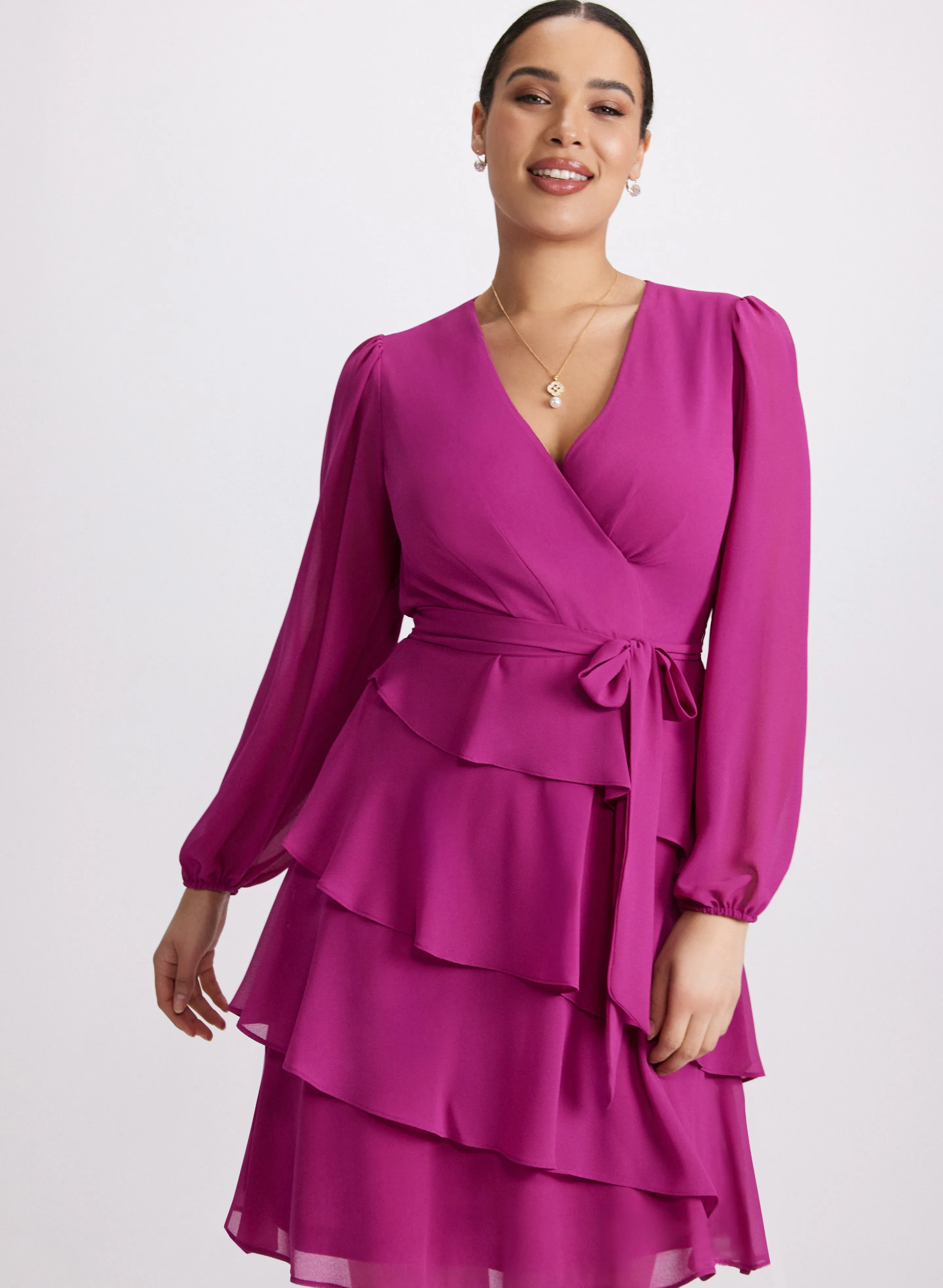 Tiered Chiffon Dress sold by Laura product image thumbnail 4