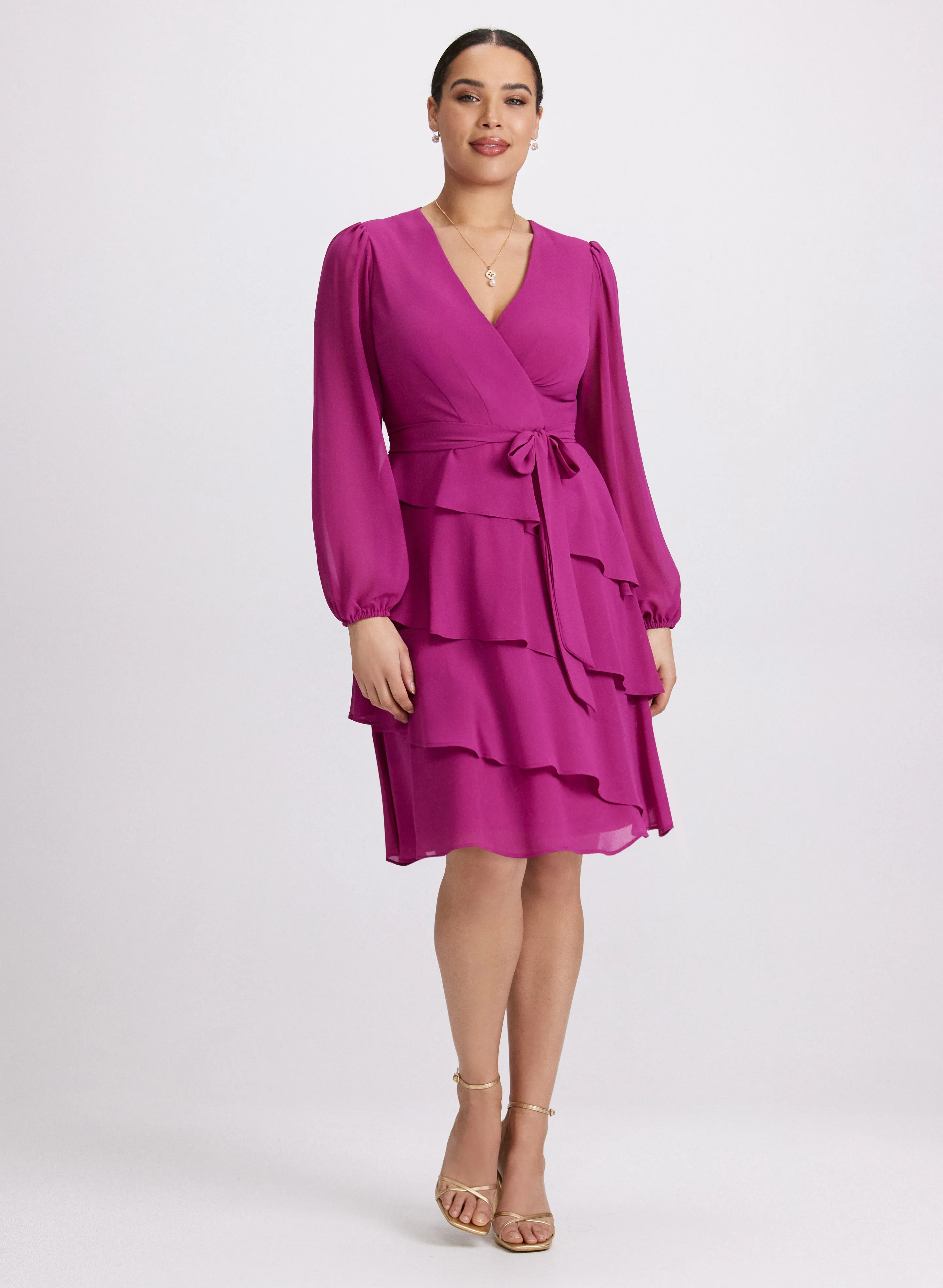 Tiered Chiffon Dress sold by Laura