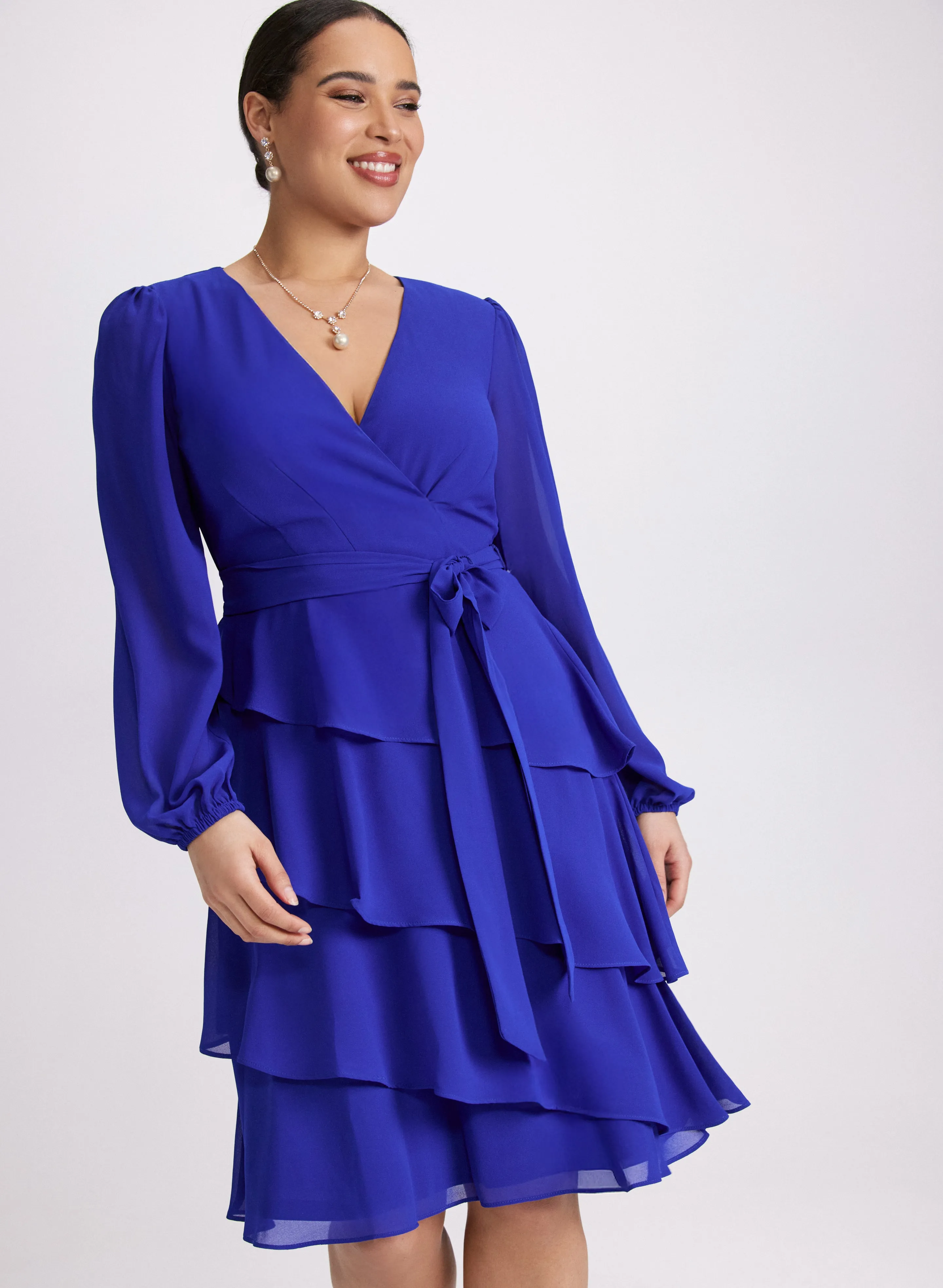 Tiered Chiffon Dress sold by Laura product image thumbnail 4