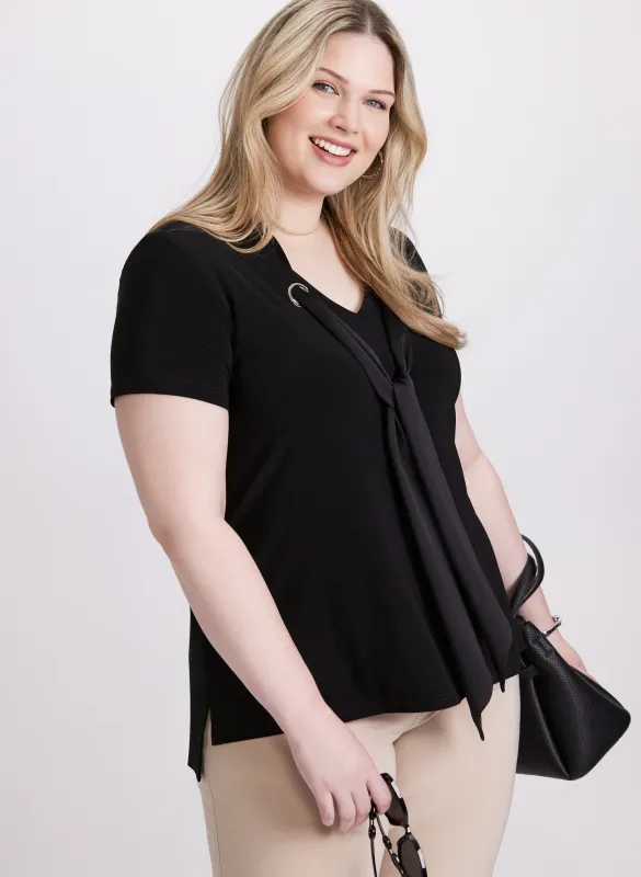 Joseph Ribkoff - V-Neck Tie Top made by Laura