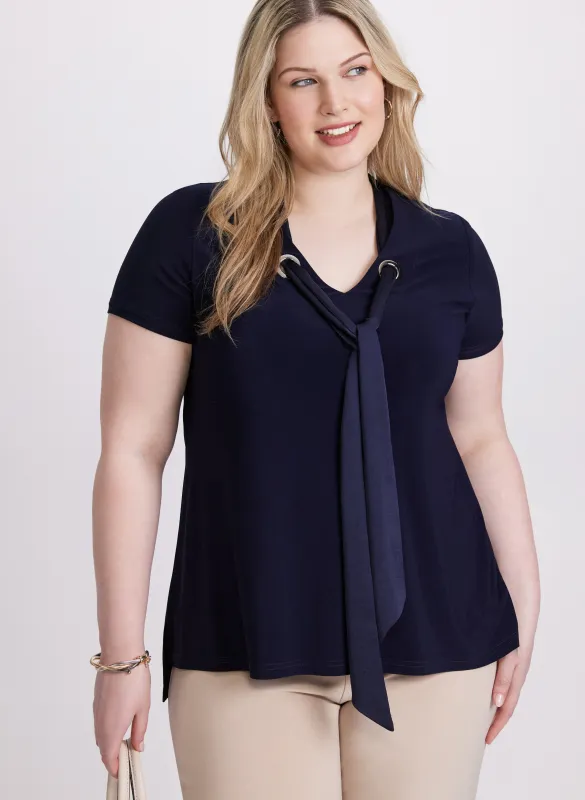 Joseph Ribkoff - V-Neck Tie Top made by Laura