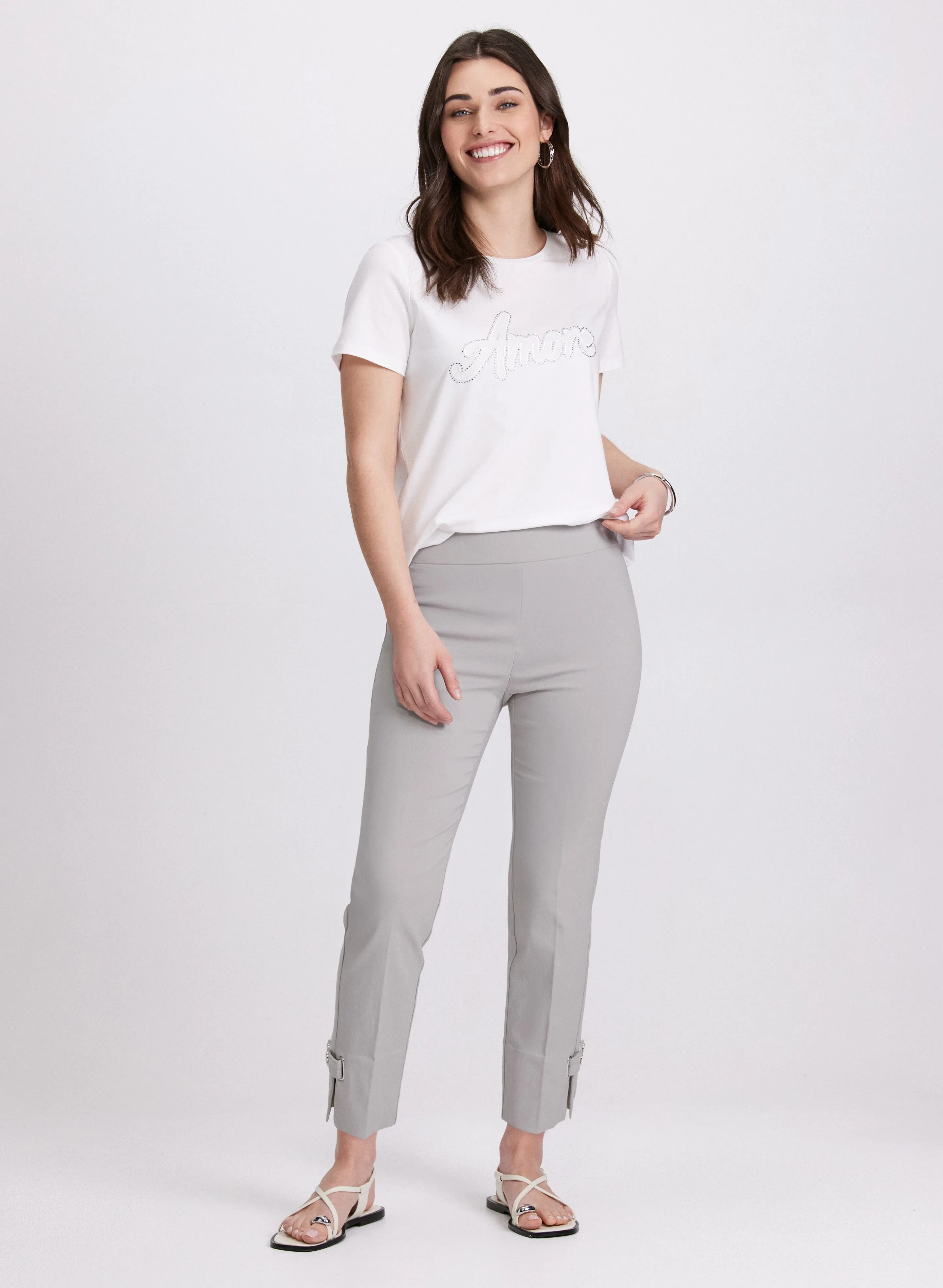 Sofia Slim-Leg Pants - Short sold by Laura product image thumbnail 3