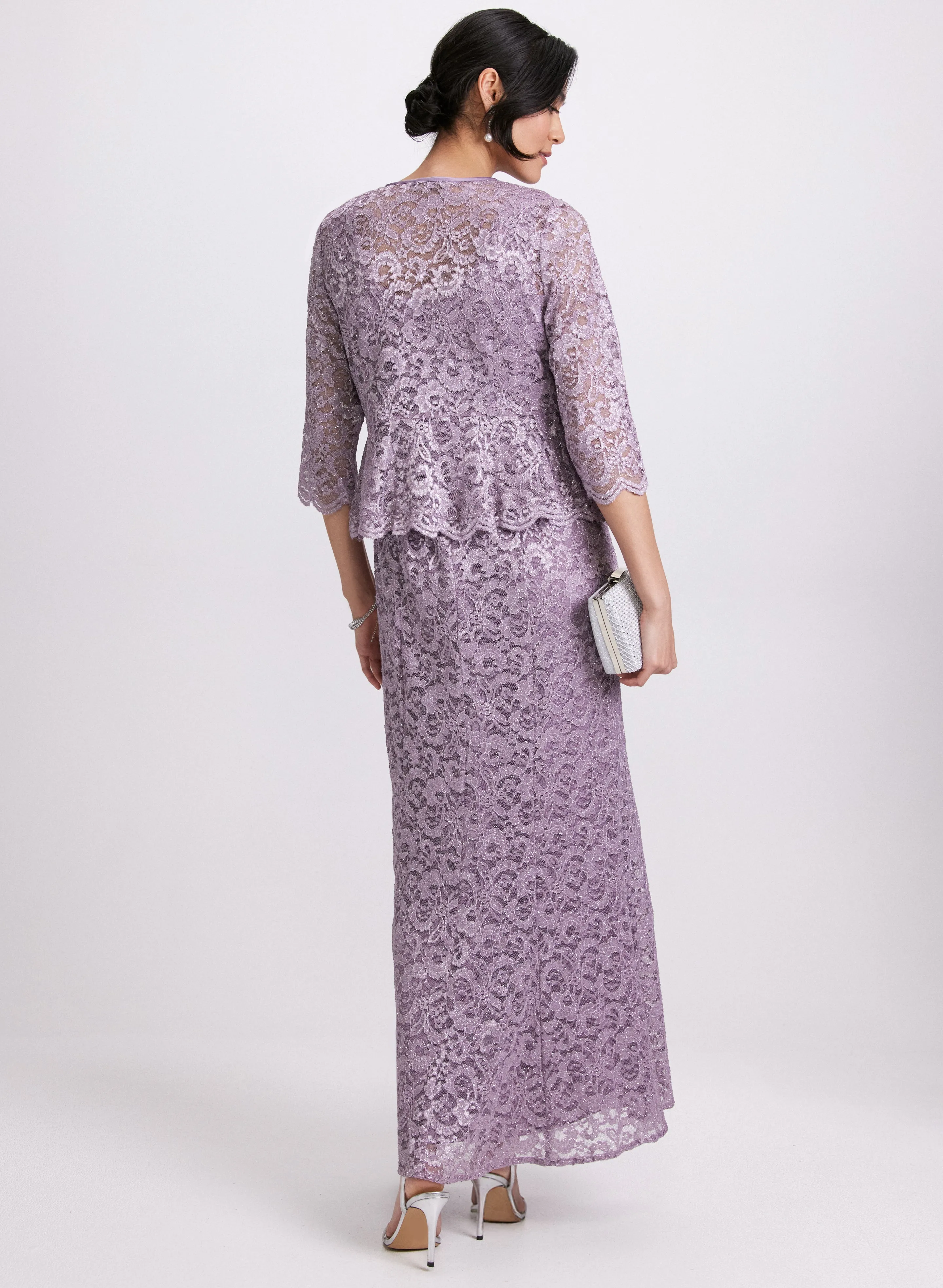 Glitter Lace Dress & Jacket Set sold by Laura product image thumbnail 2