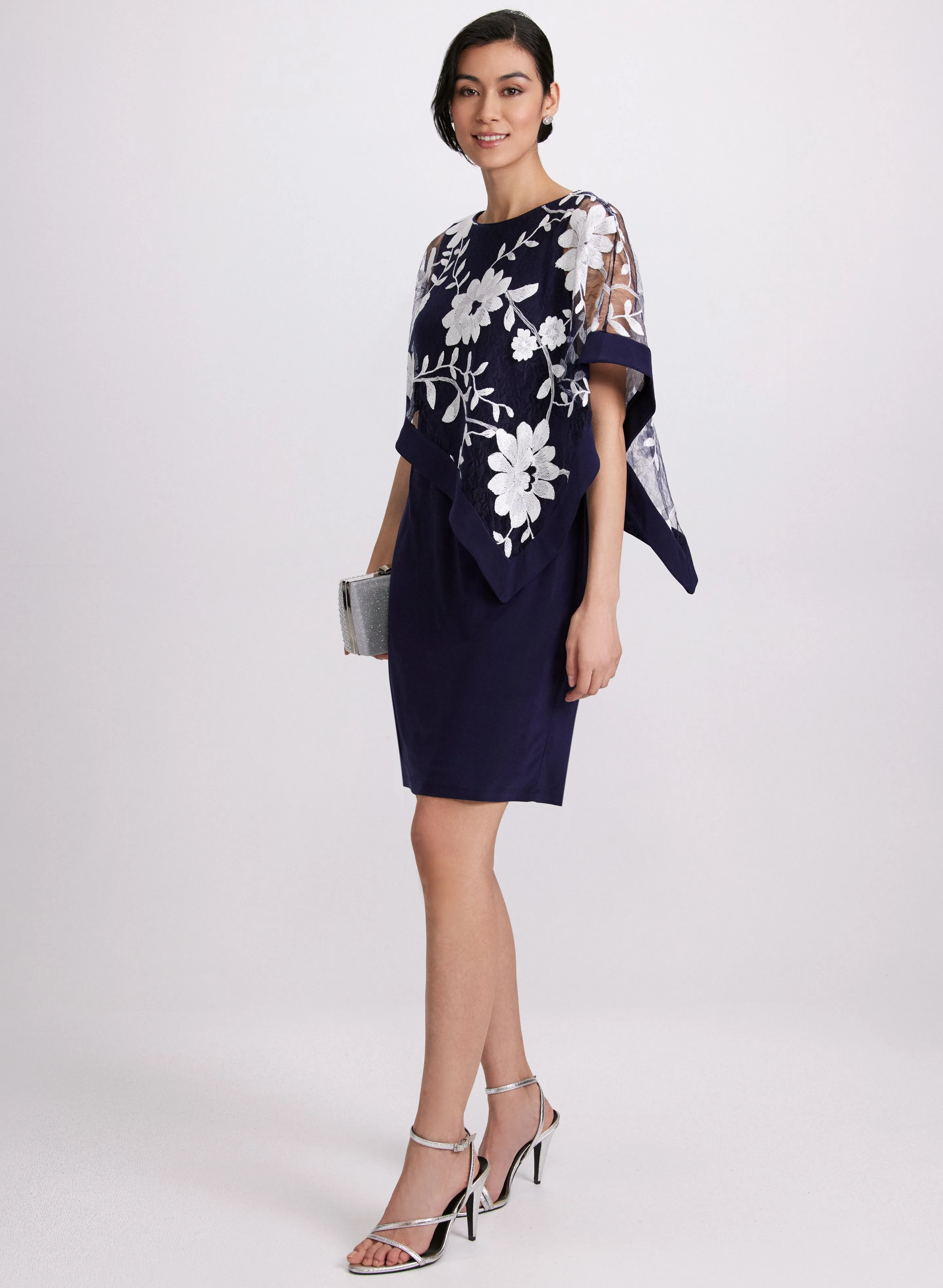 Floral Capelet Sheath Dress sold by Laura product image thumbnail 3