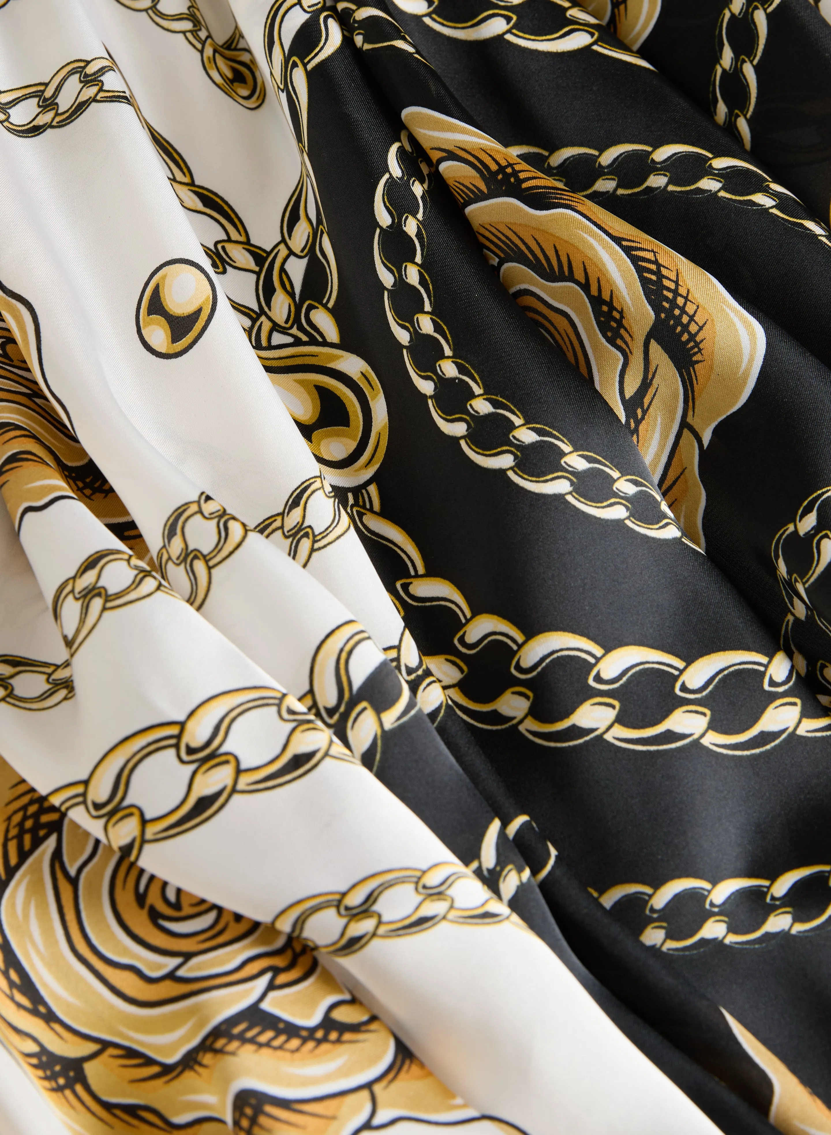 Chain & Floral Print Scarf sold by Laura product image thumbnail 2