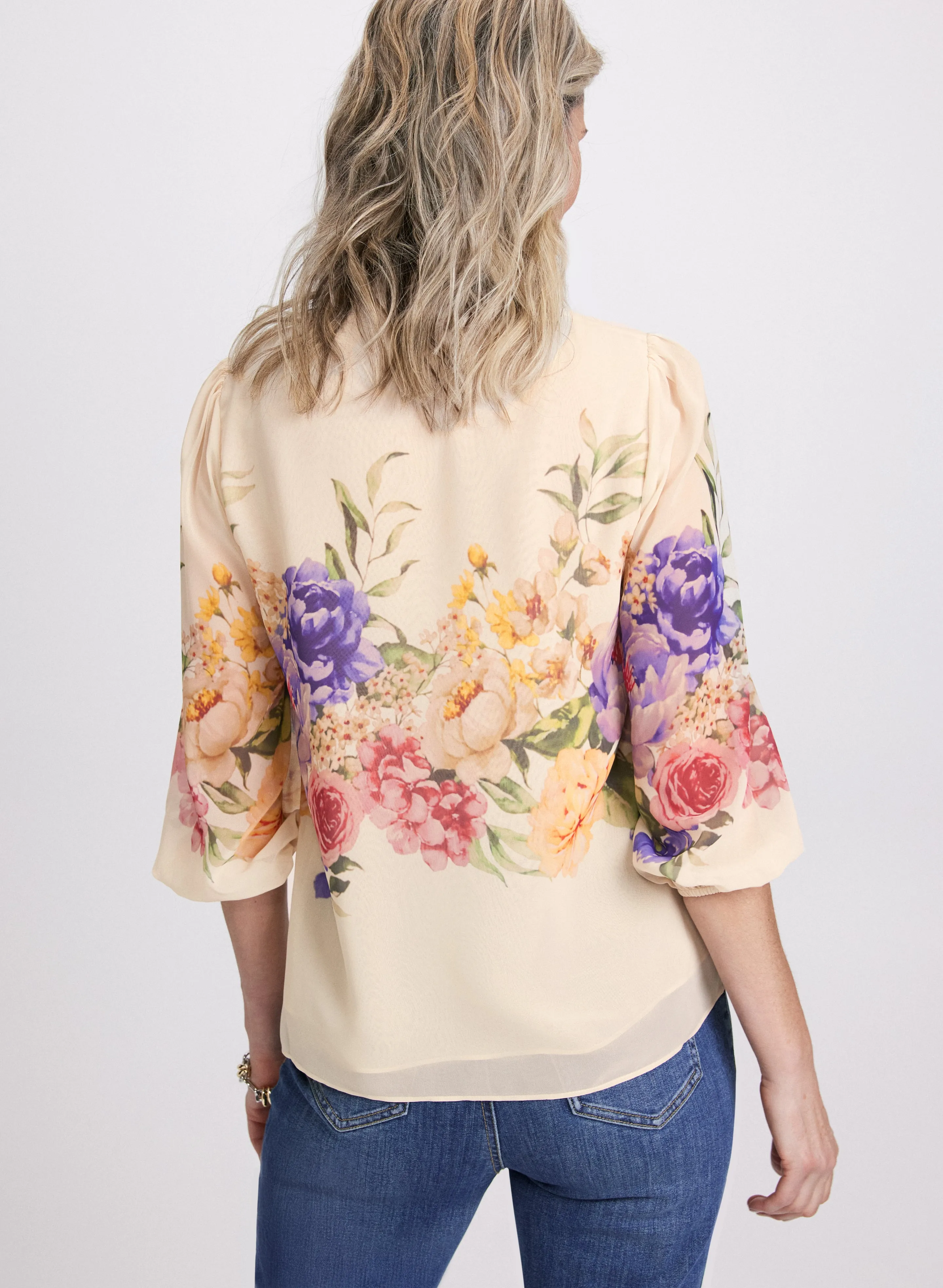 Floral Placement Print Blouse sold by Laura product image thumbnail 3