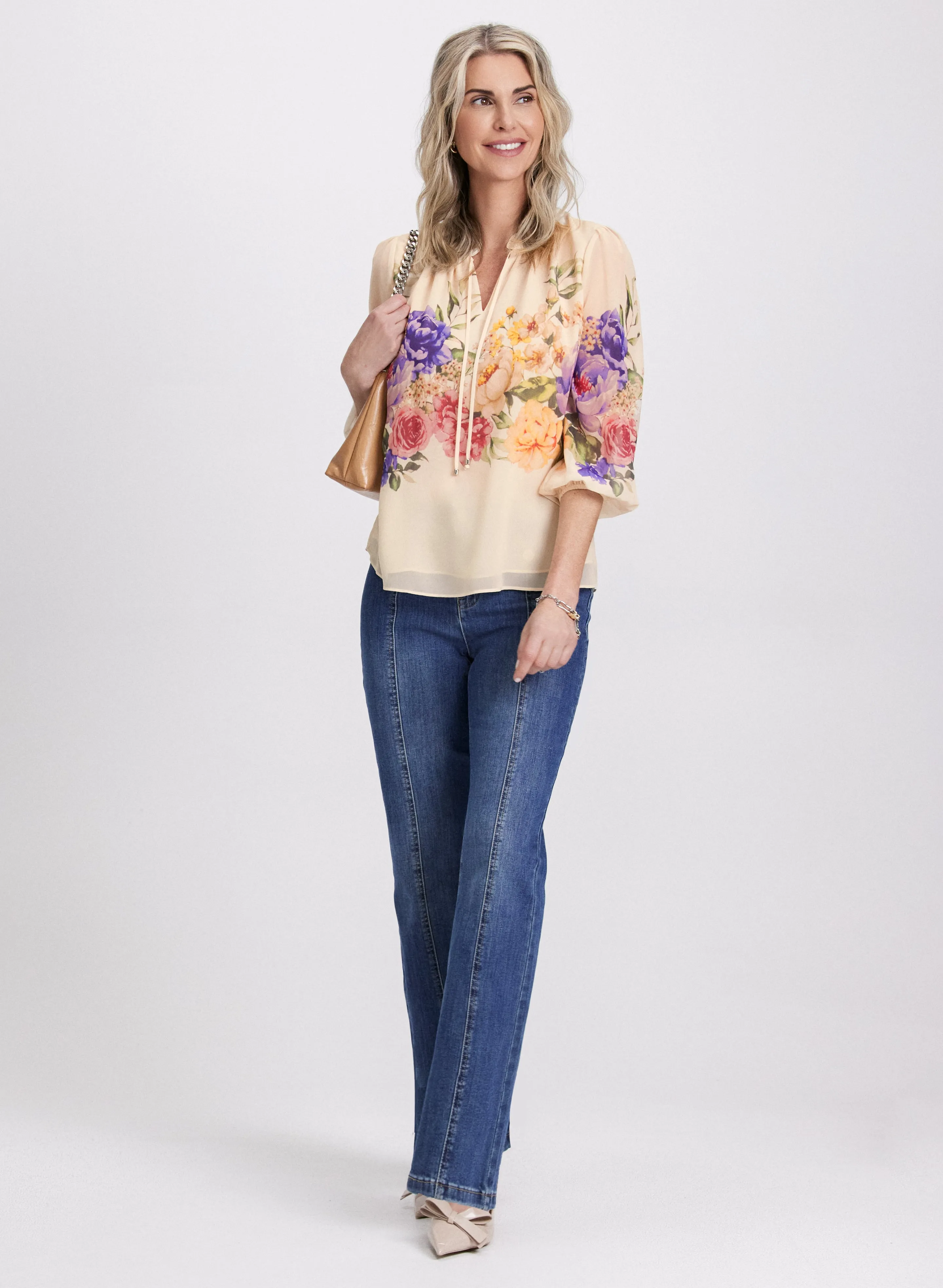 Floral Placement Print Blouse sold by Laura product image thumbnail 4