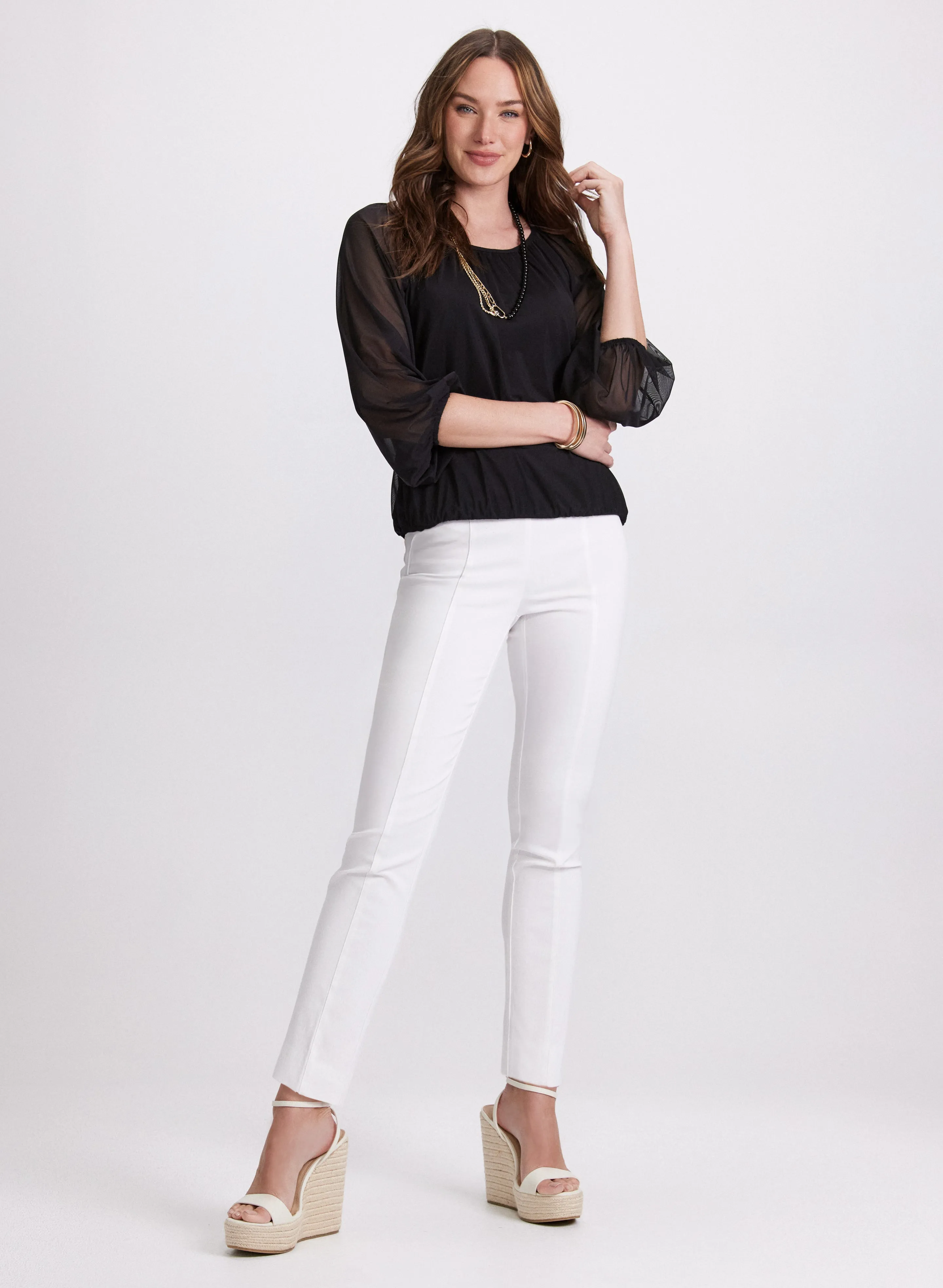Sheer Sleeve Top sold by Laura product image thumbnail 3
