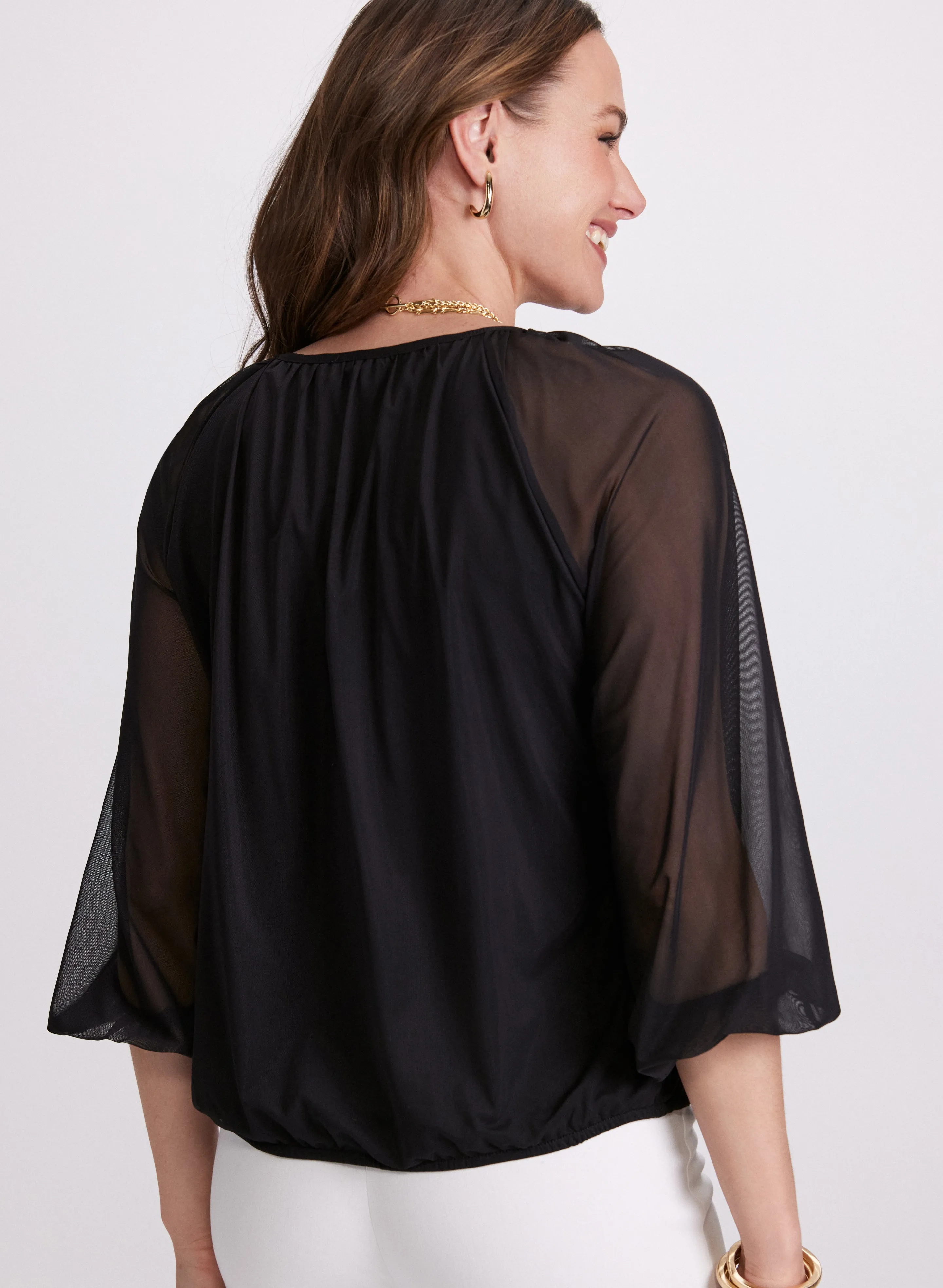 Sheer Sleeve Top sold by Laura product image thumbnail 4