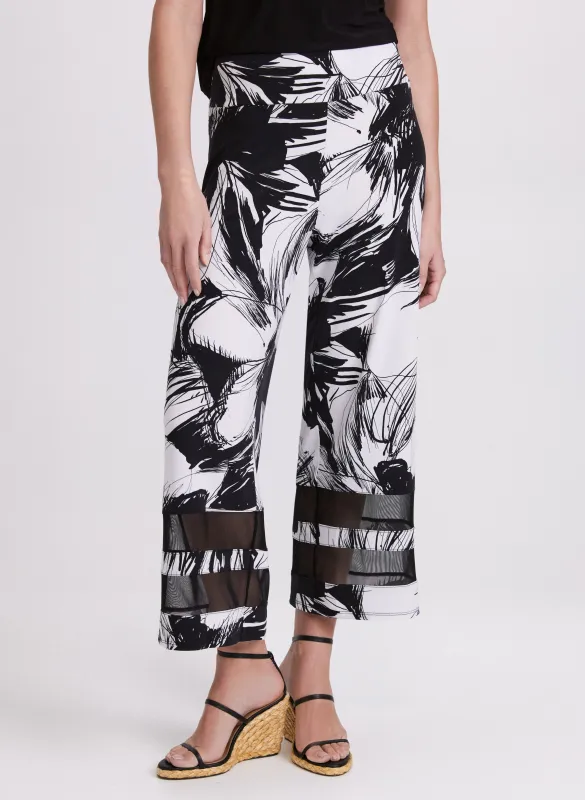Floral Mesh Insert Capris sold by Laura