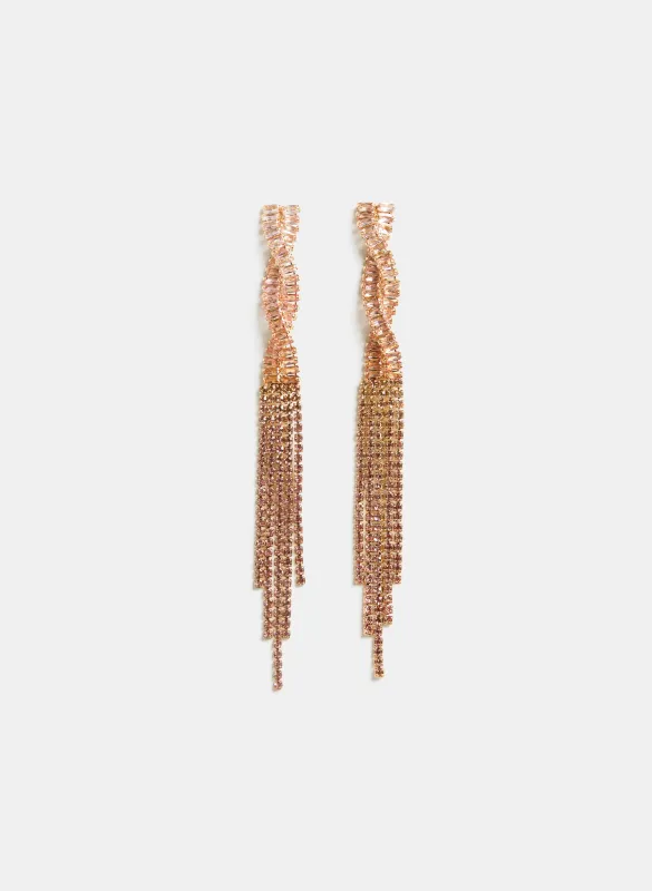 Braided Crystal Earrings sold by Laura