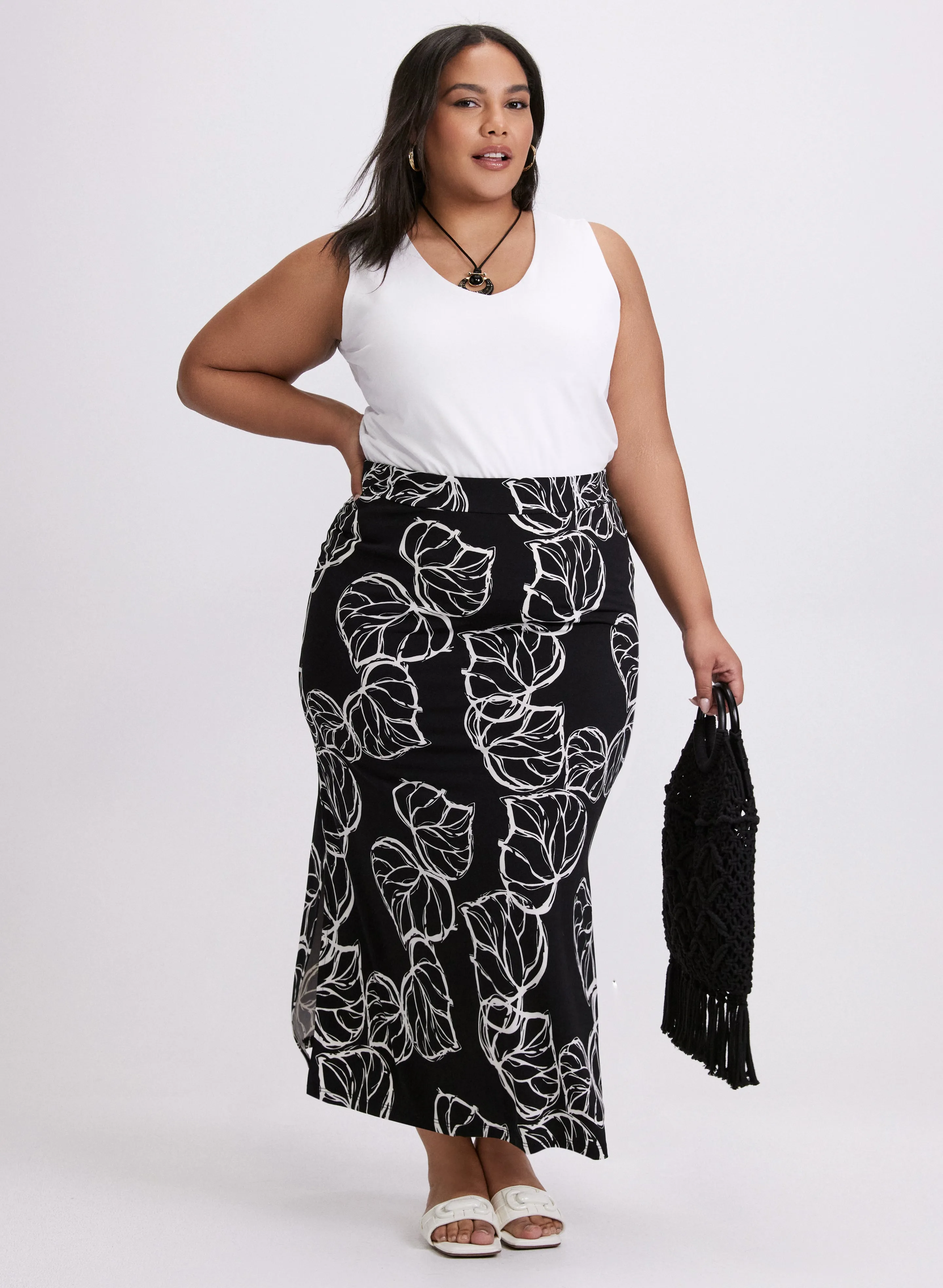 Leaf Print Skirt sold by Laura product image thumbnail 4