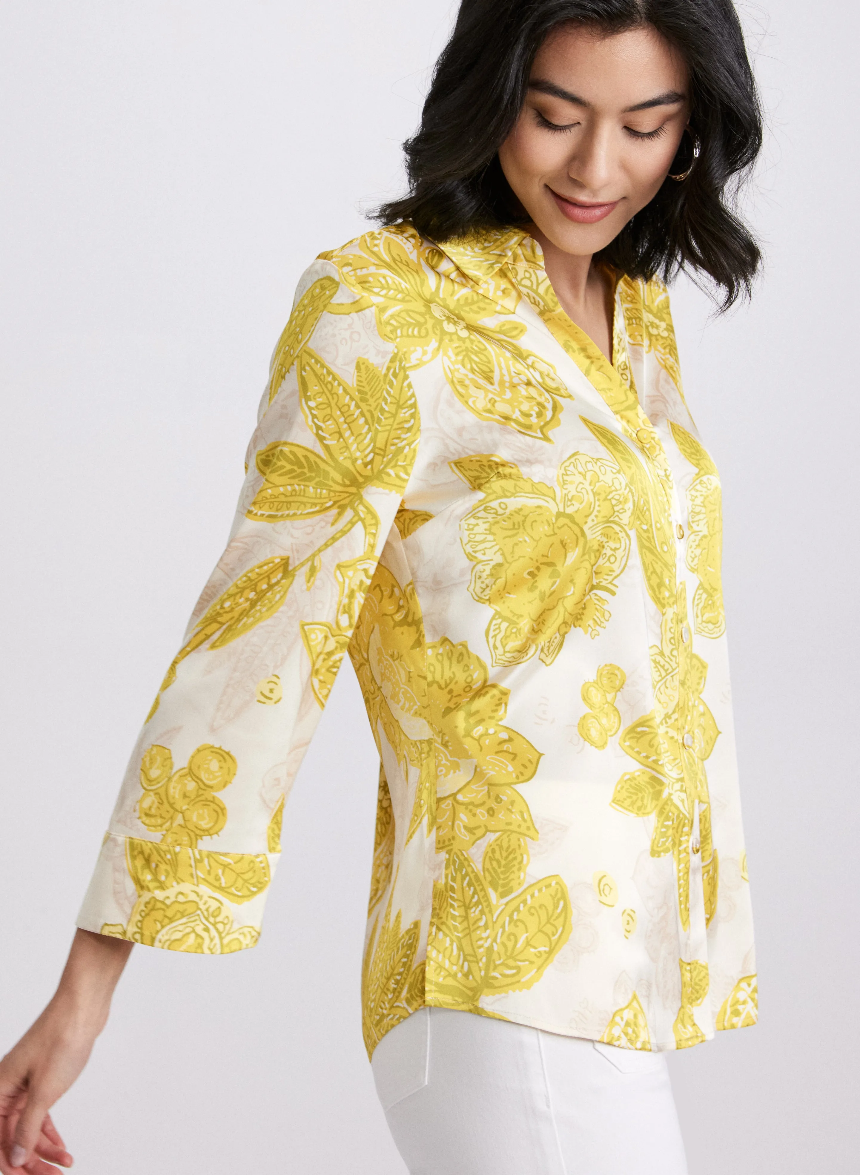 Satin Floral Blouse sold by Laura product image thumbnail 2