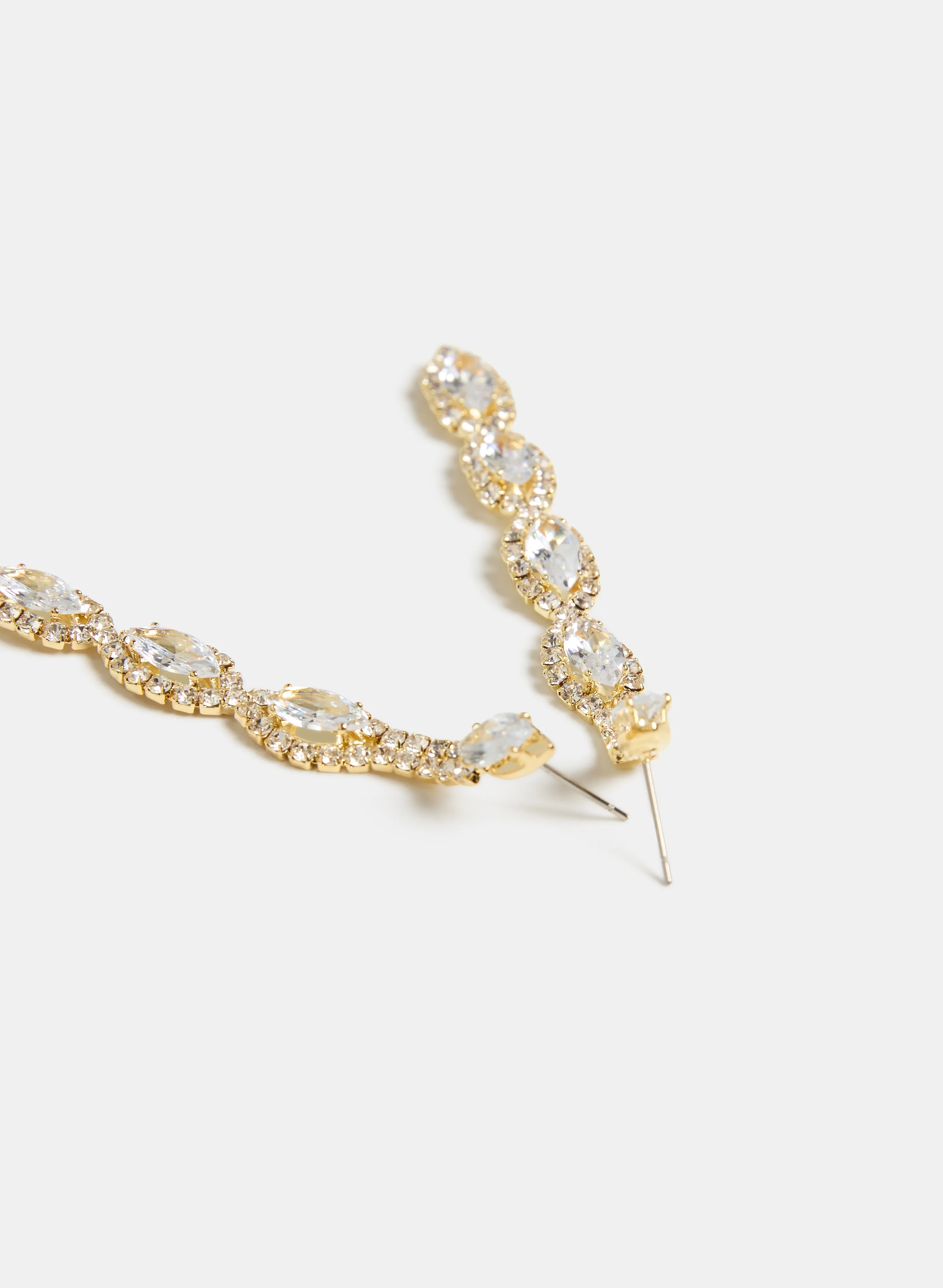 Oval Crystal Earrings sold by Laura product image thumbnail 2