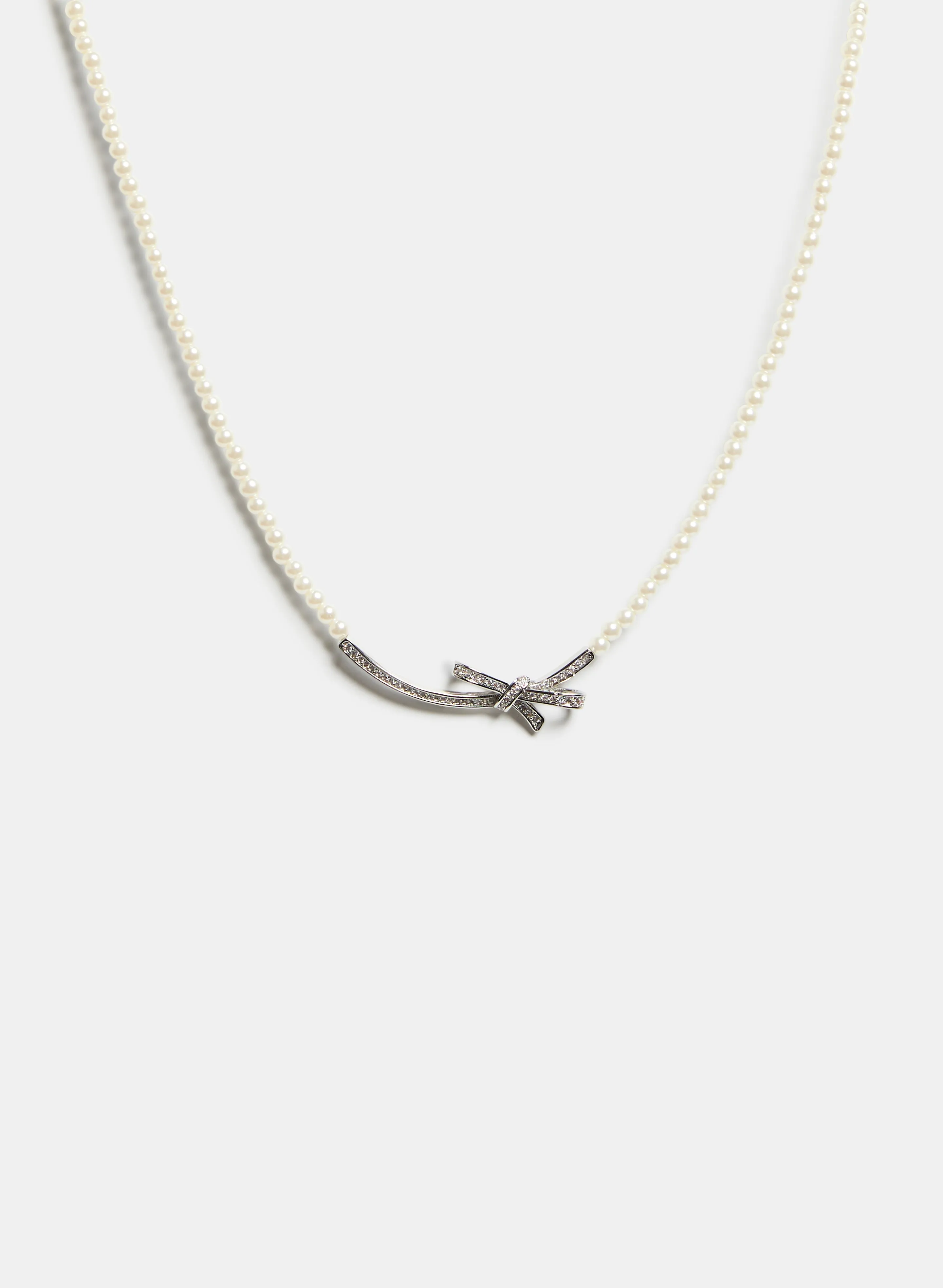 Crystal Bow Necklace sold by Laura