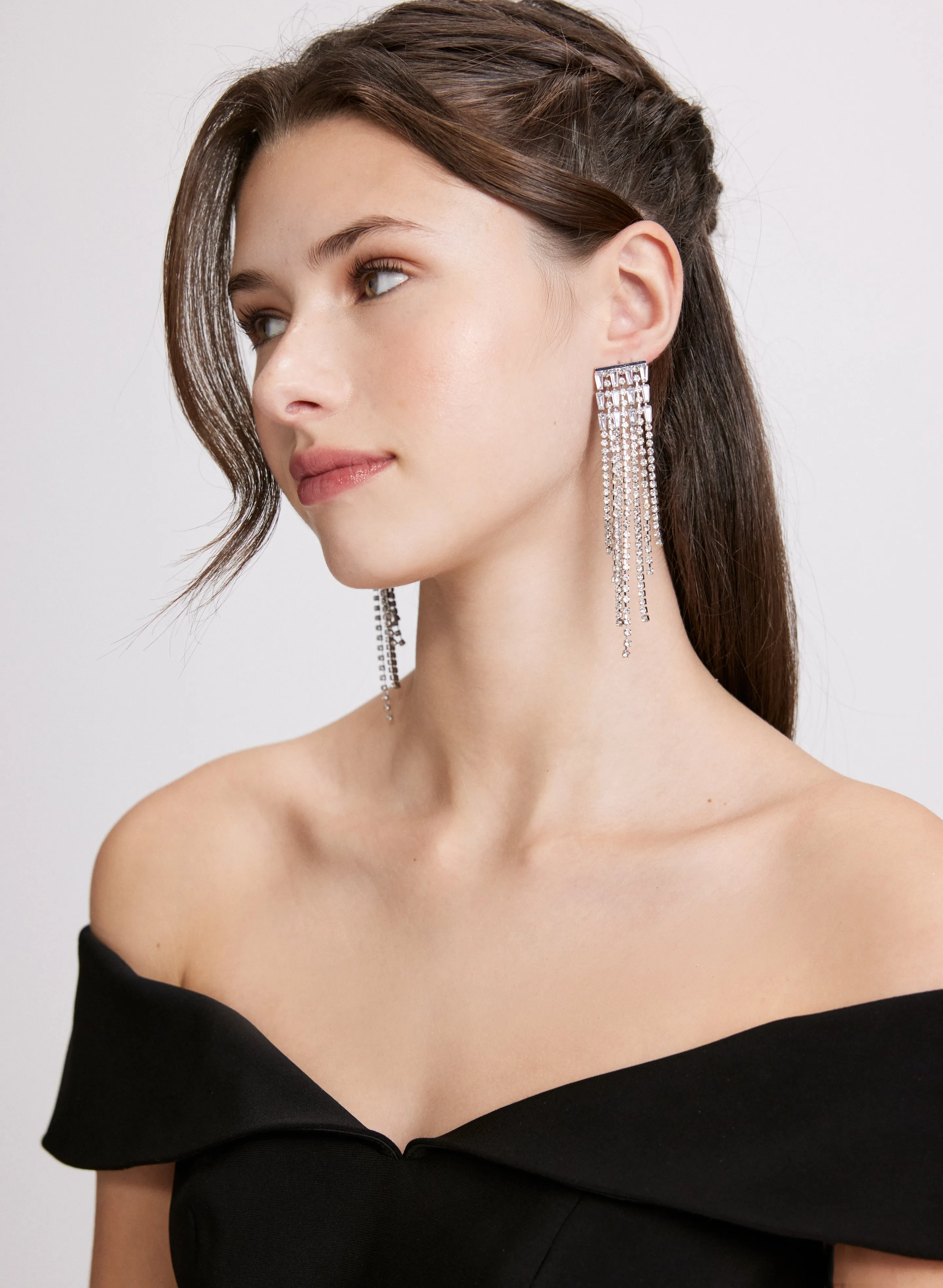Cubic Zirconia Crystal Cascade Earrings sold by Laura product image thumbnail 2