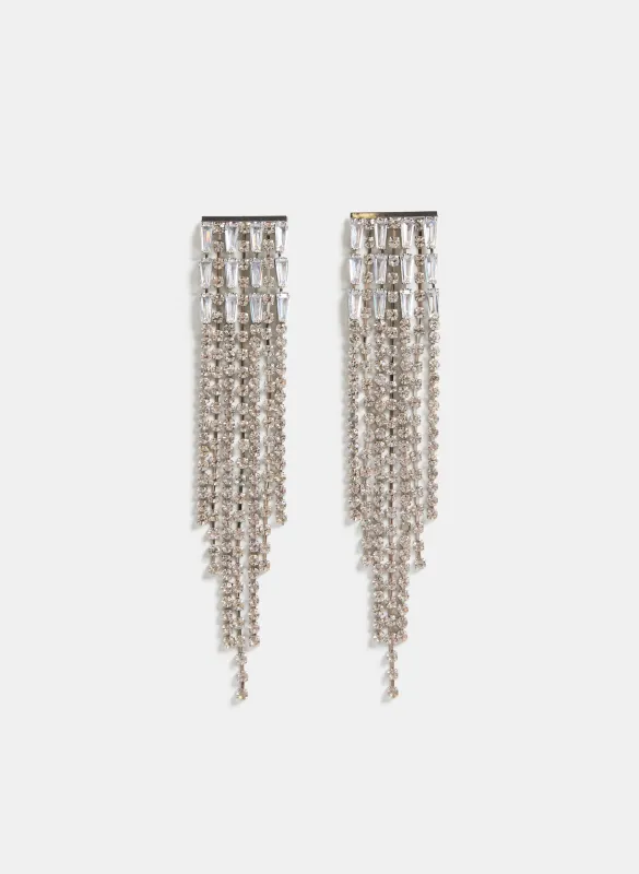 Cubic Zirconia Crystal Cascade Earrings sold by Laura