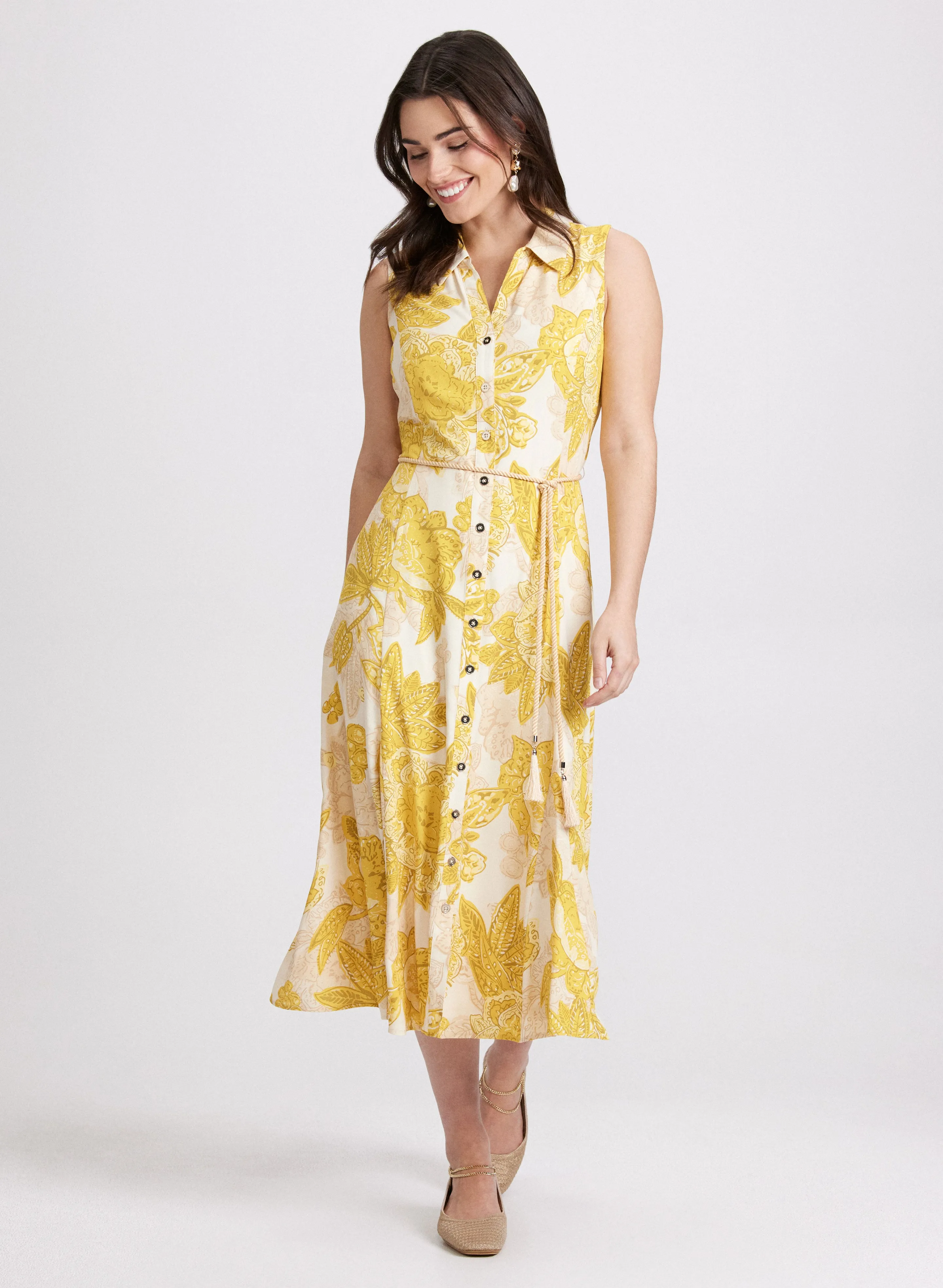 Paisley Print Shirt Dress sold by Laura