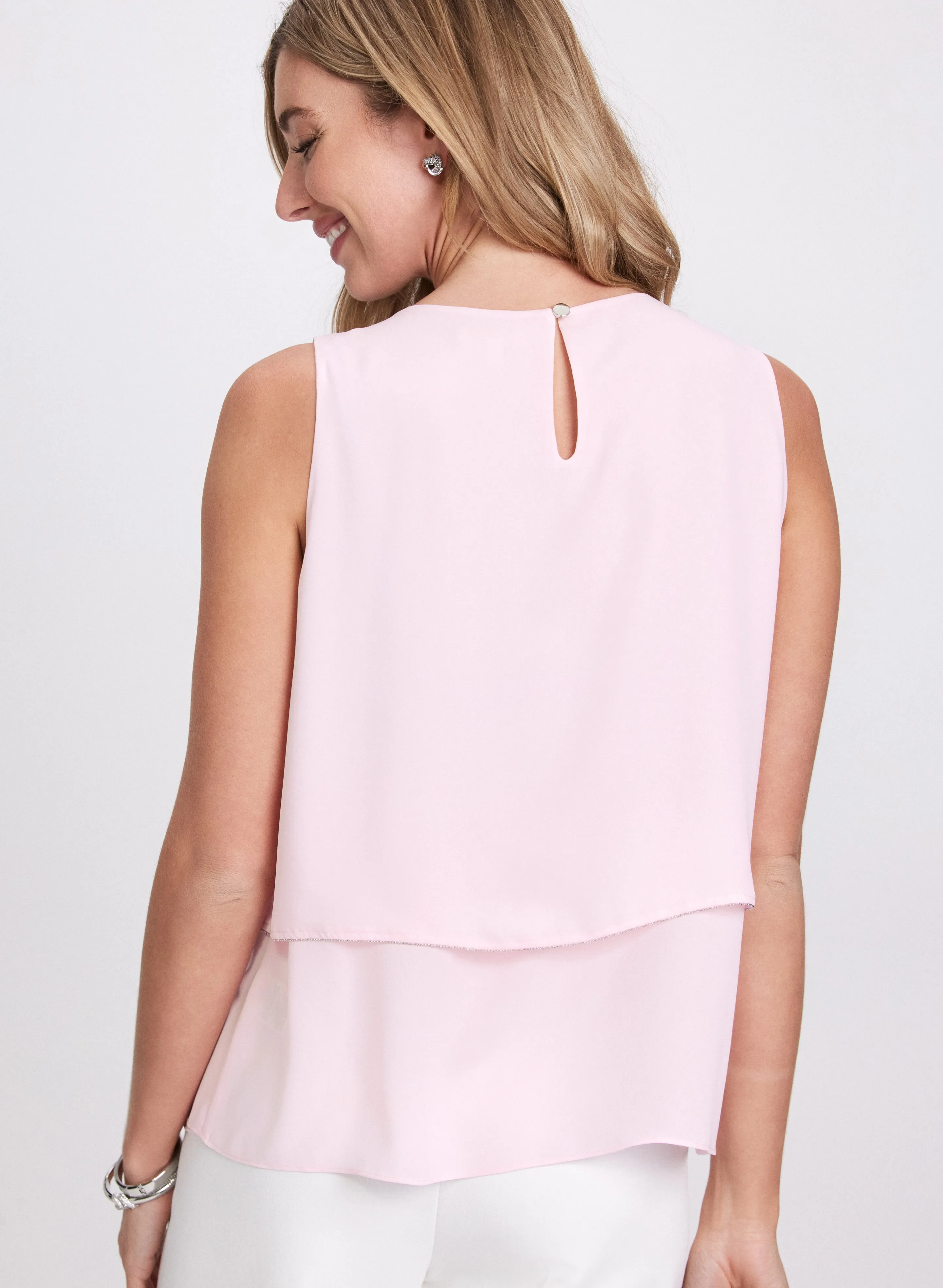 Tiered Rhinestone Trim Blouse sold by Laura product image thumbnail 2