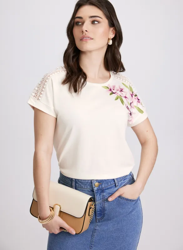 Floral Print T-Shirt sold by Laura