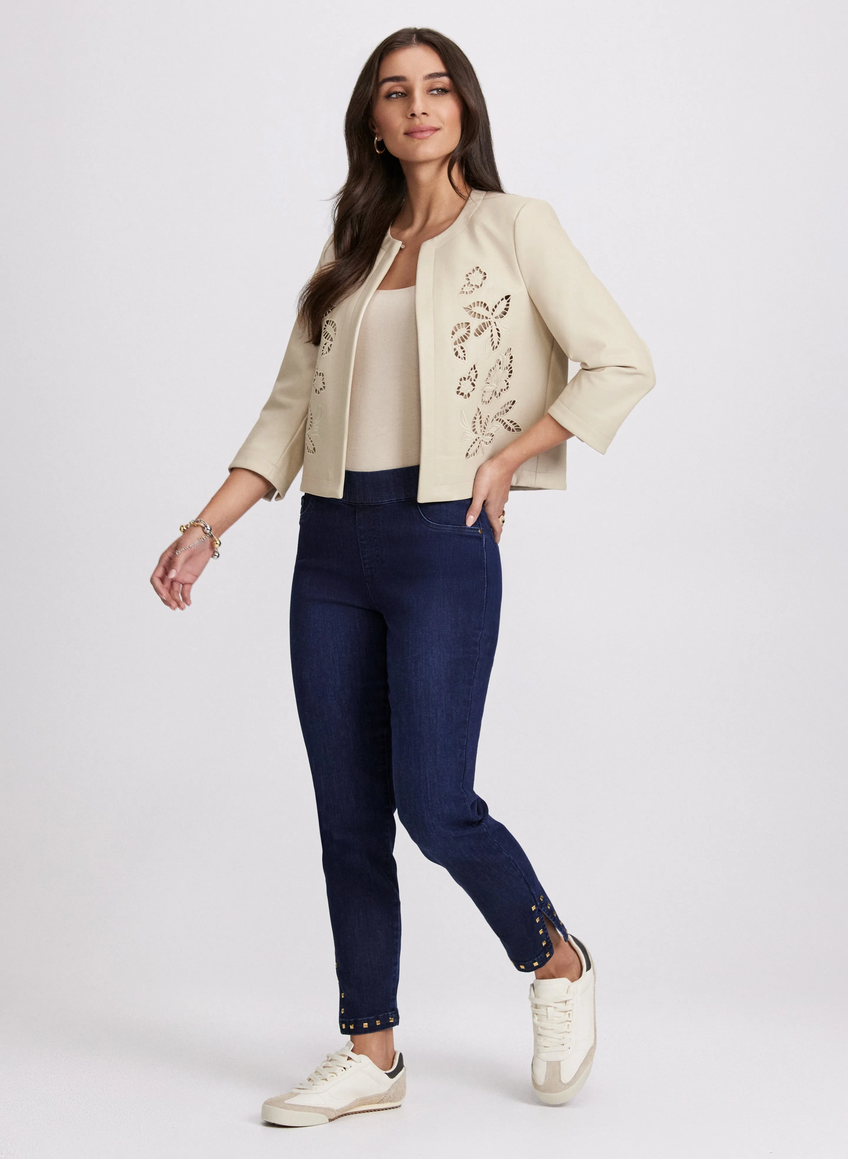 Embroidered Vegan Leather Jacket sold by Laura product image thumbnail 4