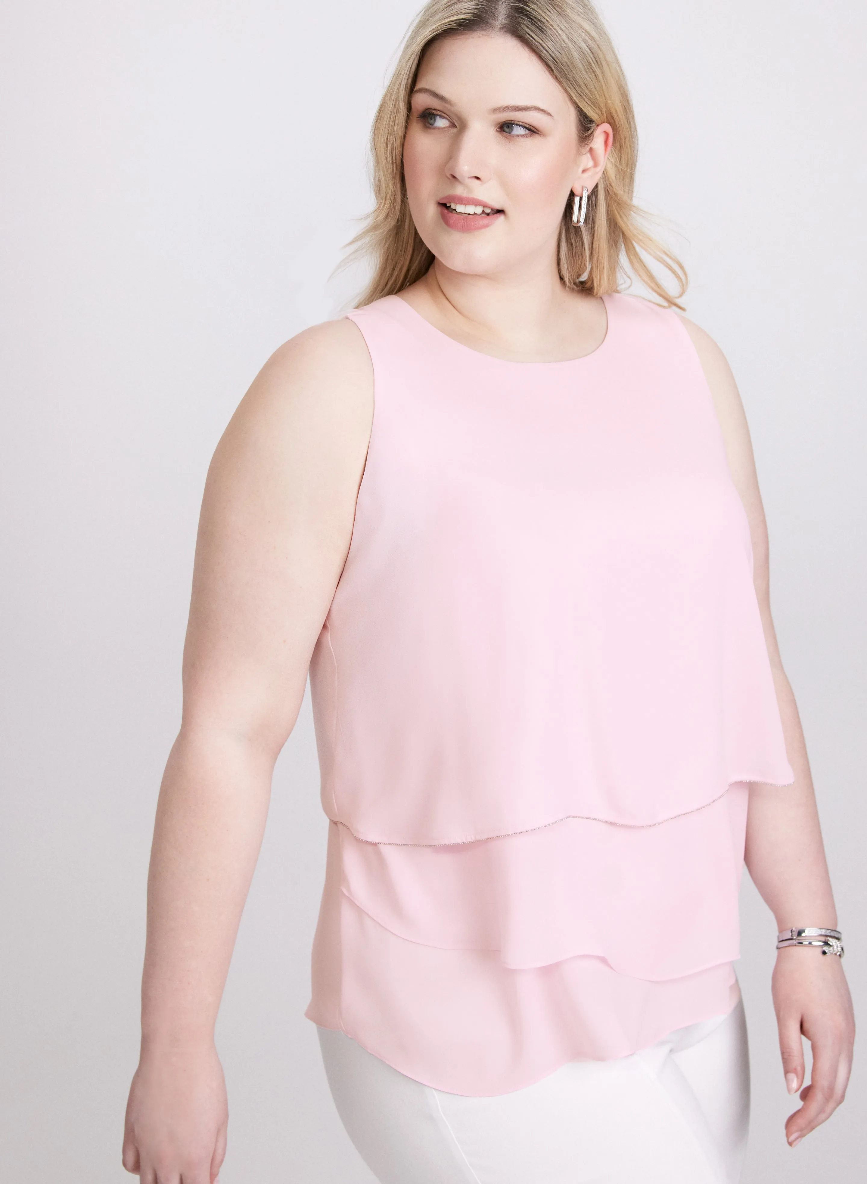 Tiered Rhinestone Trim Blouse sold by Laura product image thumbnail 2