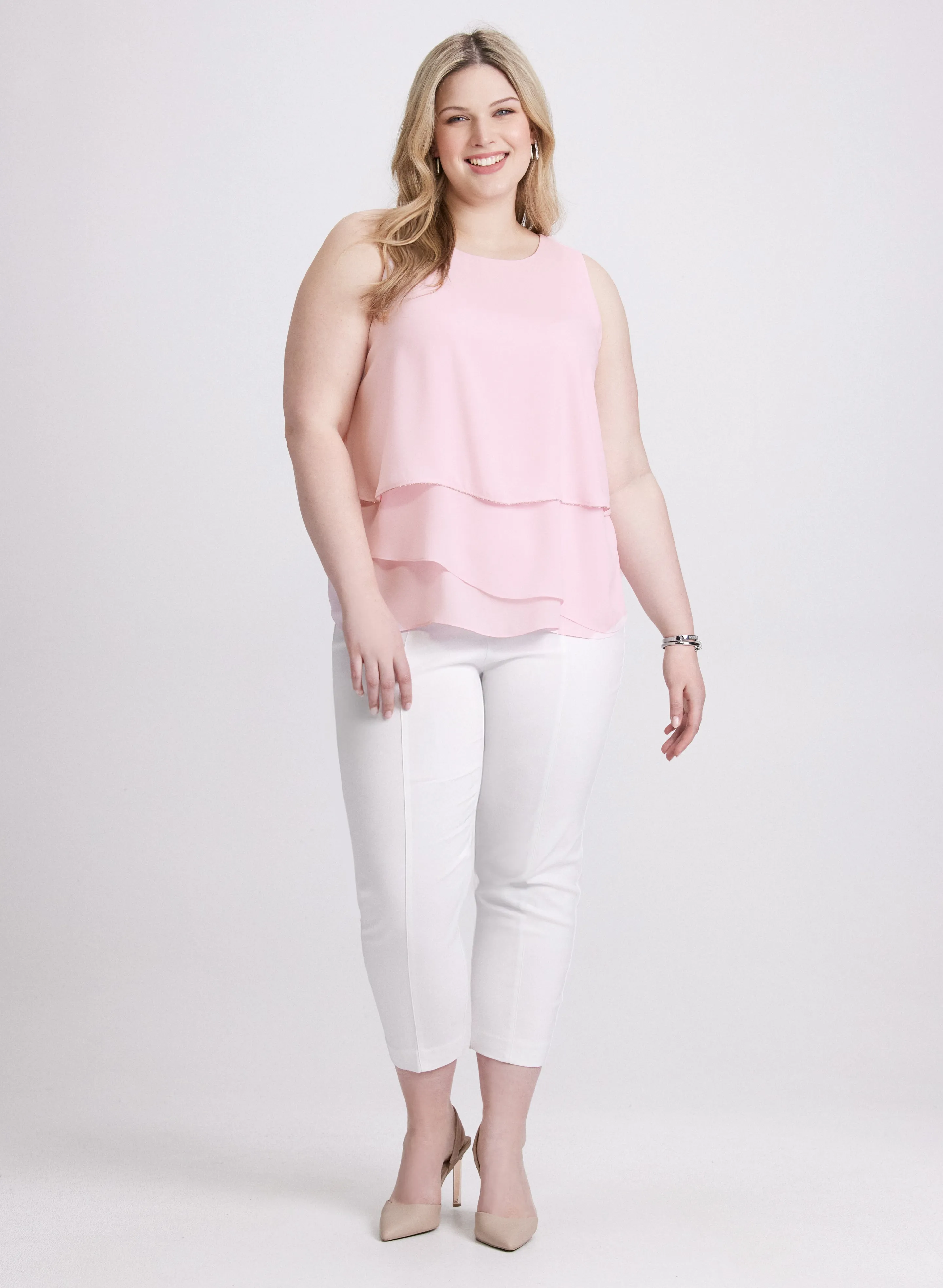 Tiered Rhinestone Trim Blouse sold by Laura product image thumbnail 3