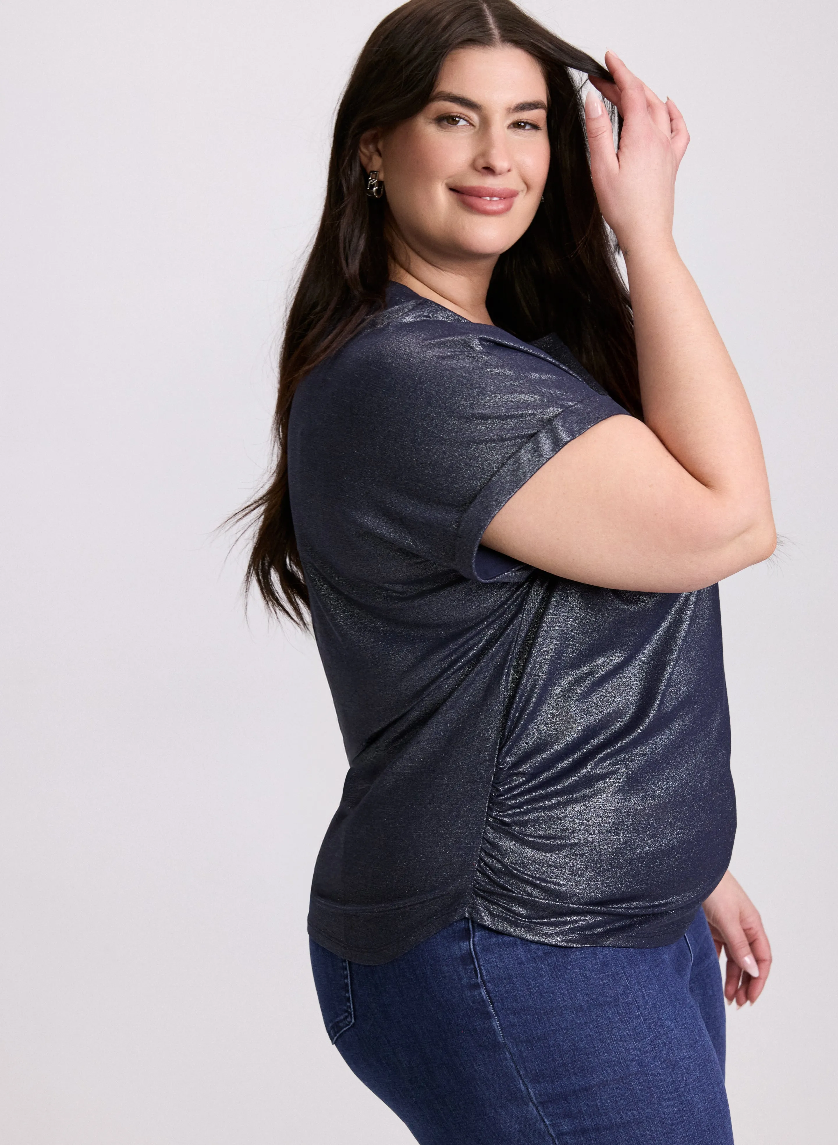 Metallic Effect T-Shirt sold by Laura product image thumbnail 2