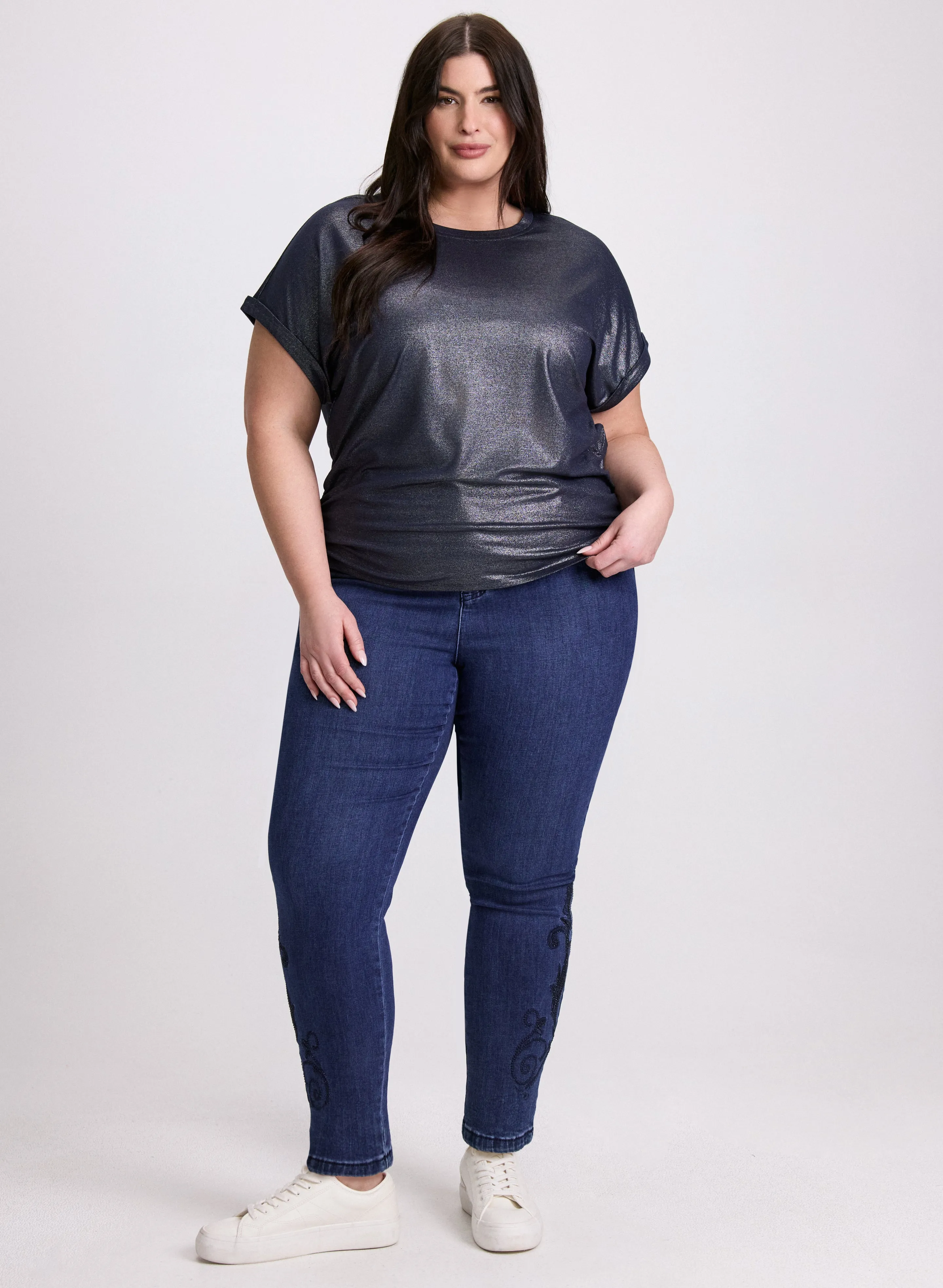 Metallic Effect T-Shirt sold by Laura product image thumbnail 4