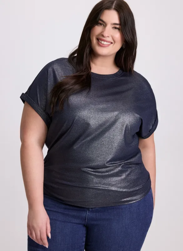 Metallic Effect T-Shirt sold by Laura