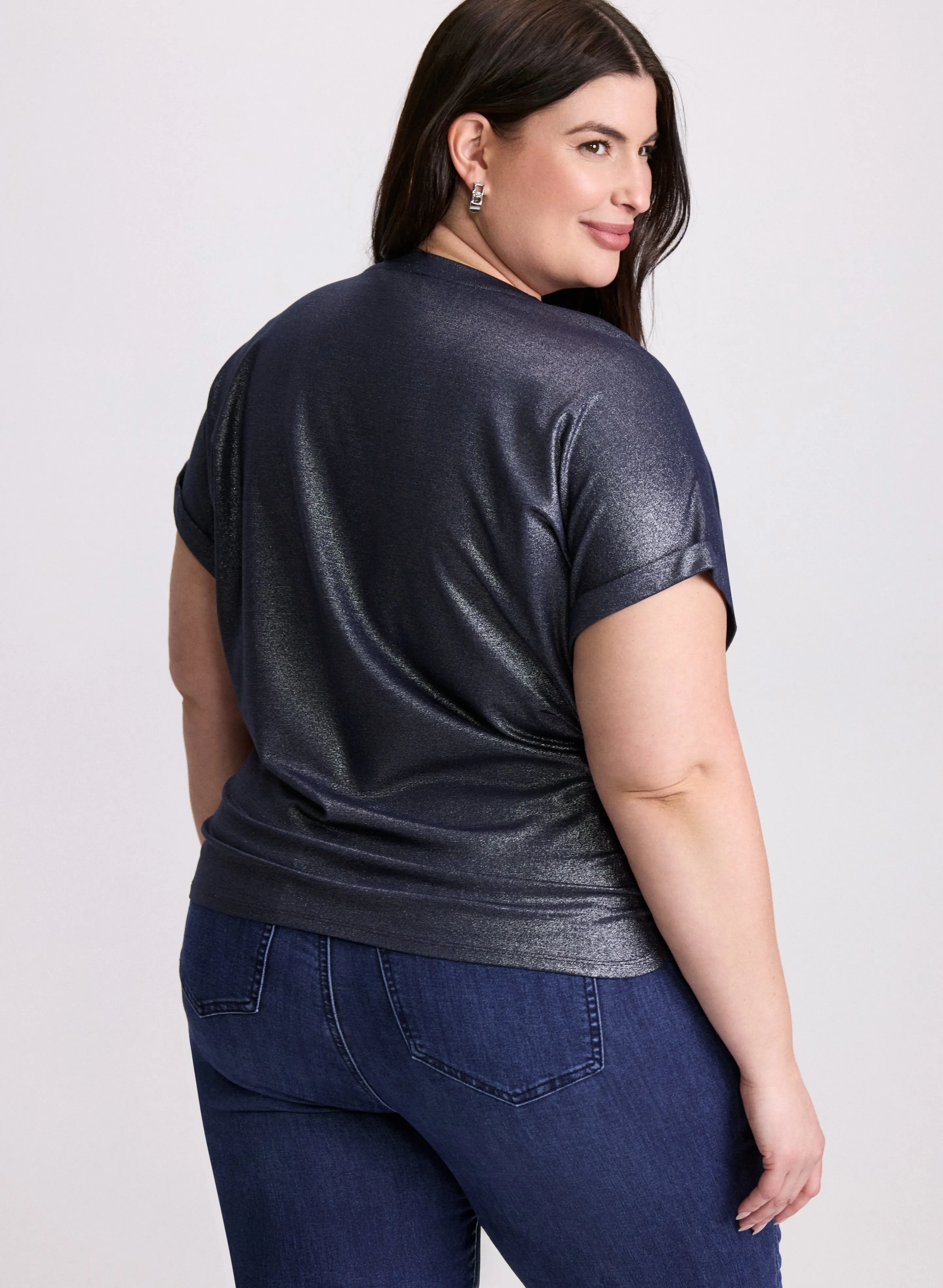 Metallic Effect T-Shirt sold by Laura product image thumbnail 3
